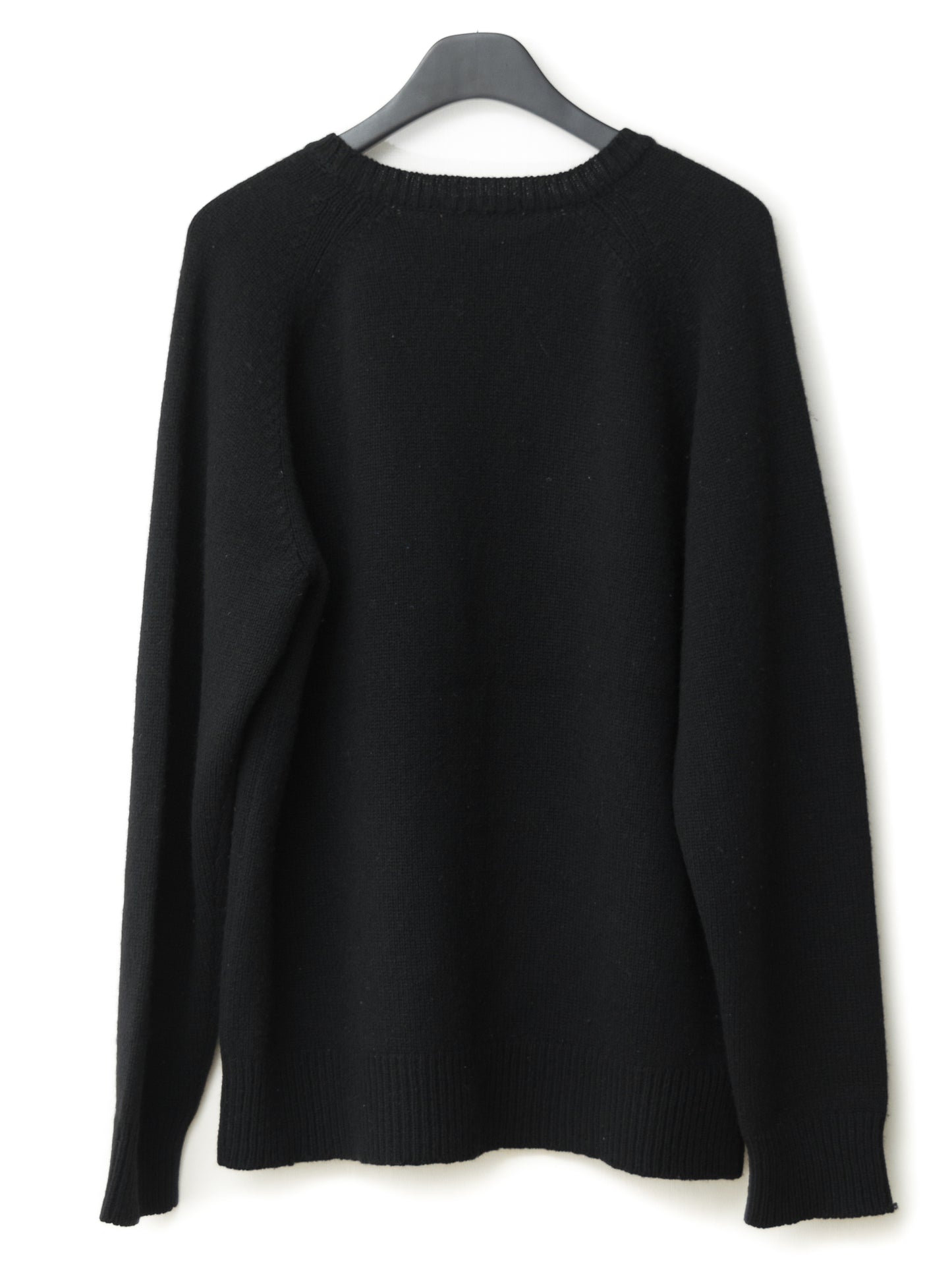 saddle shoulder sweater black ∙ wool ∙ medium