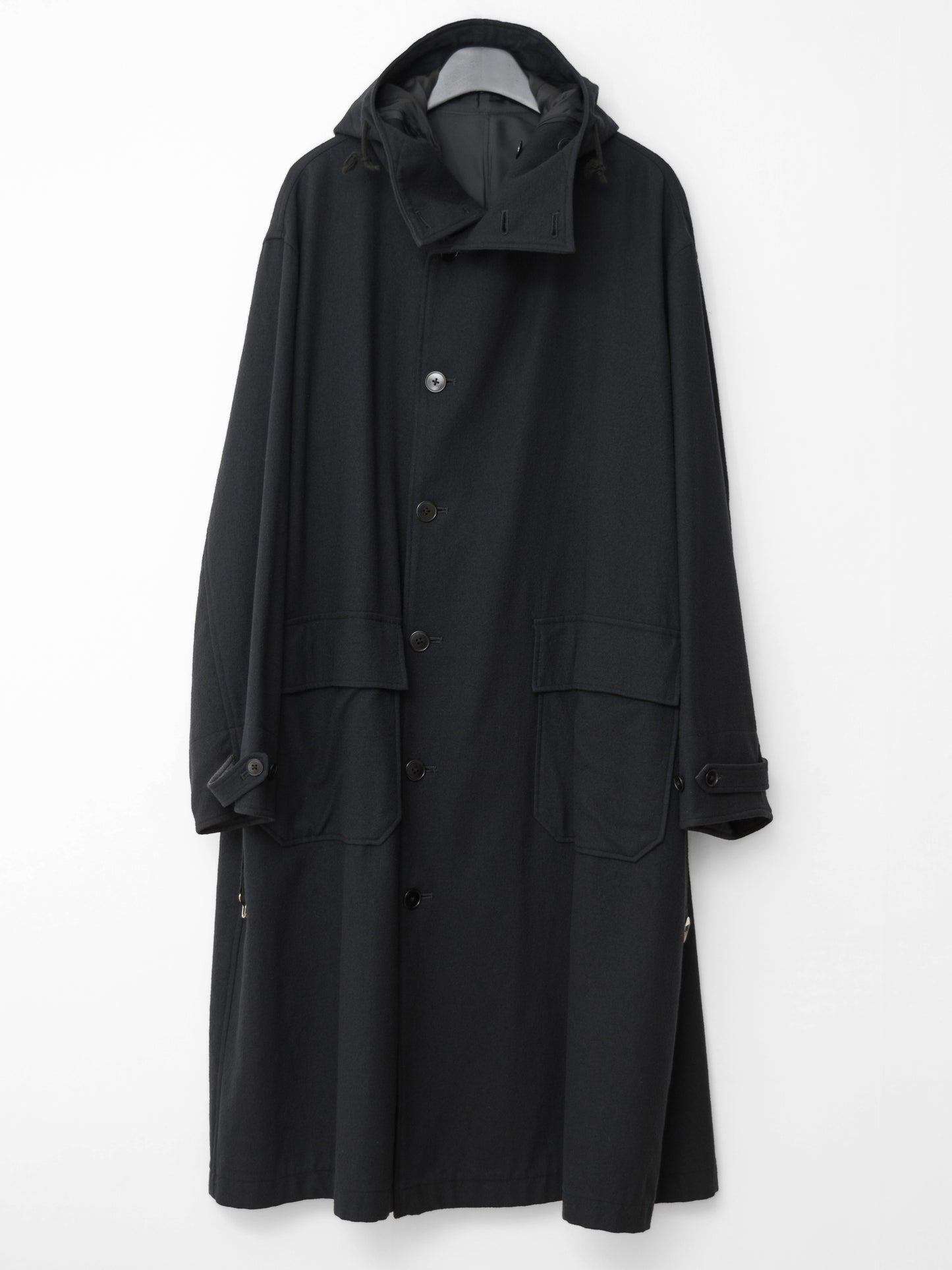 mountain parka black ∙ melton wool ∙ medium