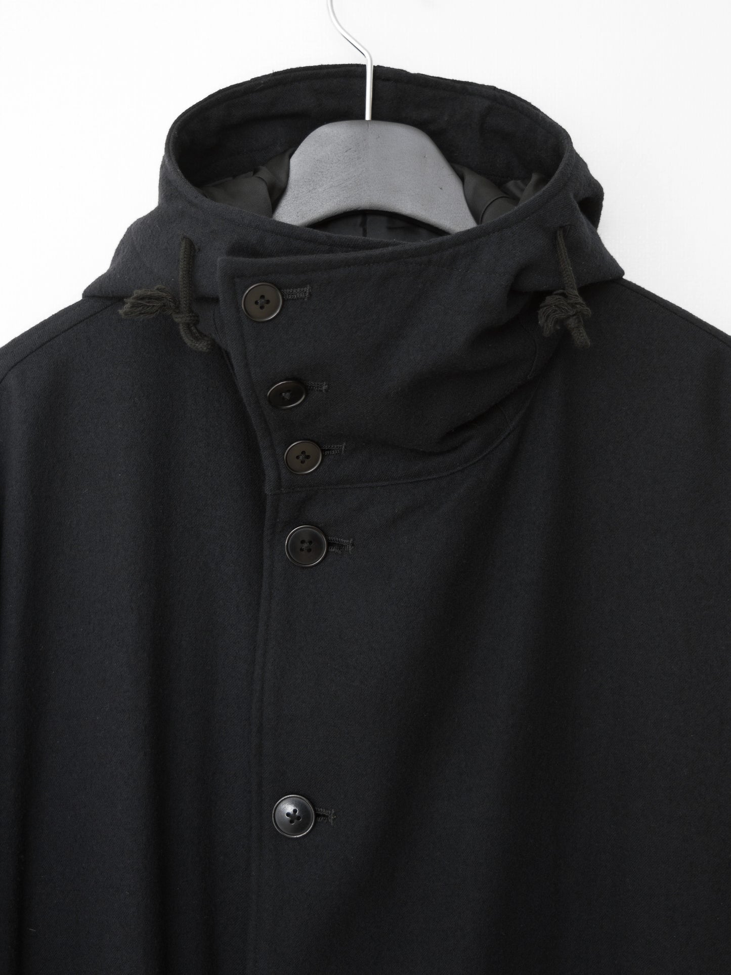 mountain parka black ∙ melton wool ∙ medium