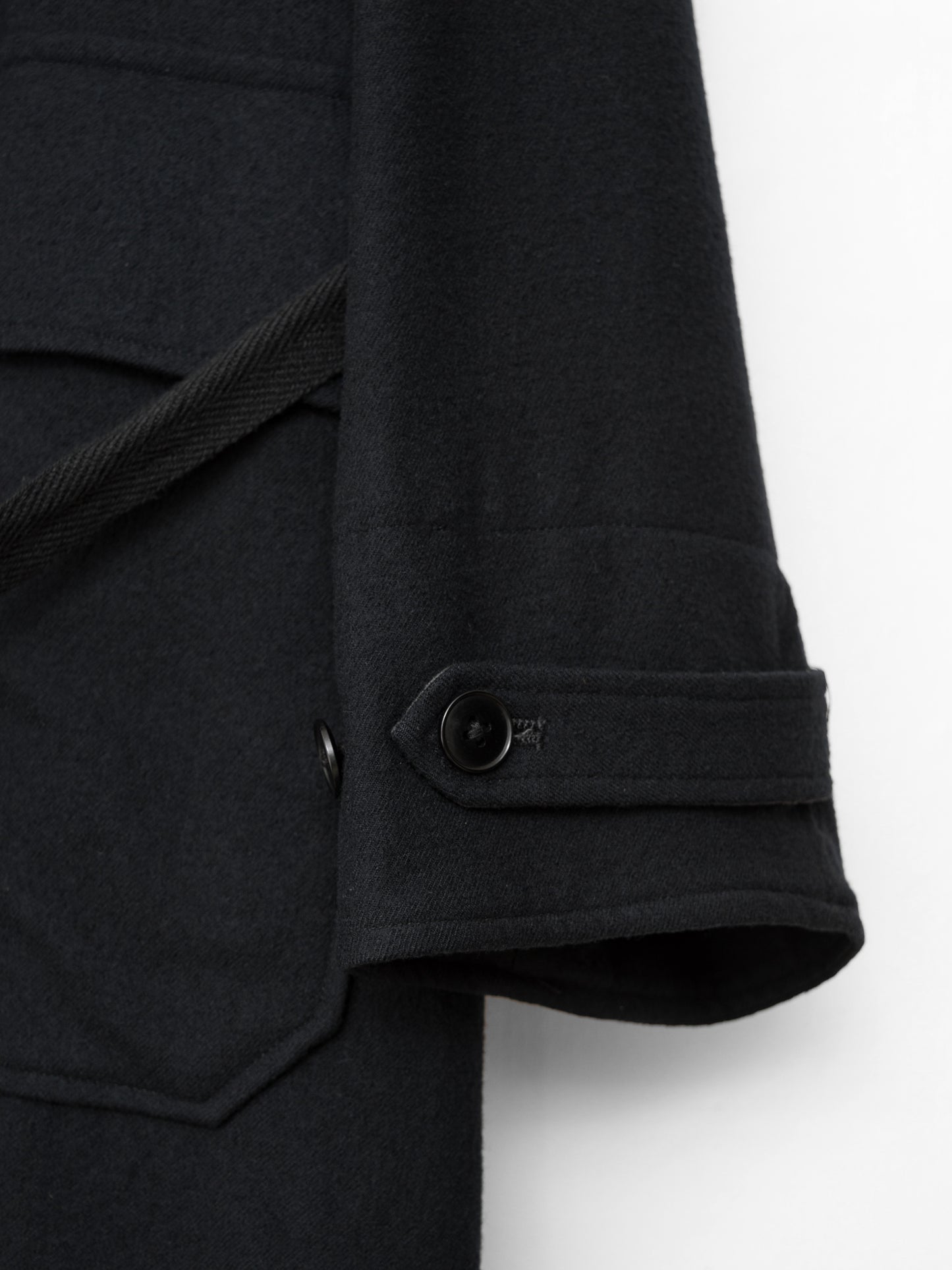 mountain parka black ∙ melton wool ∙ medium
