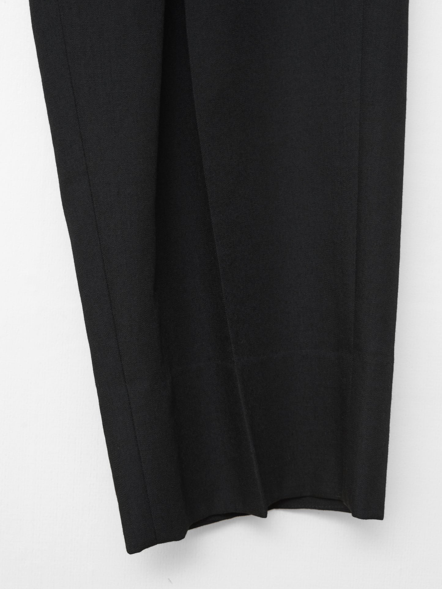 double pleat trousers black ∙ wool gabardine ∙ large