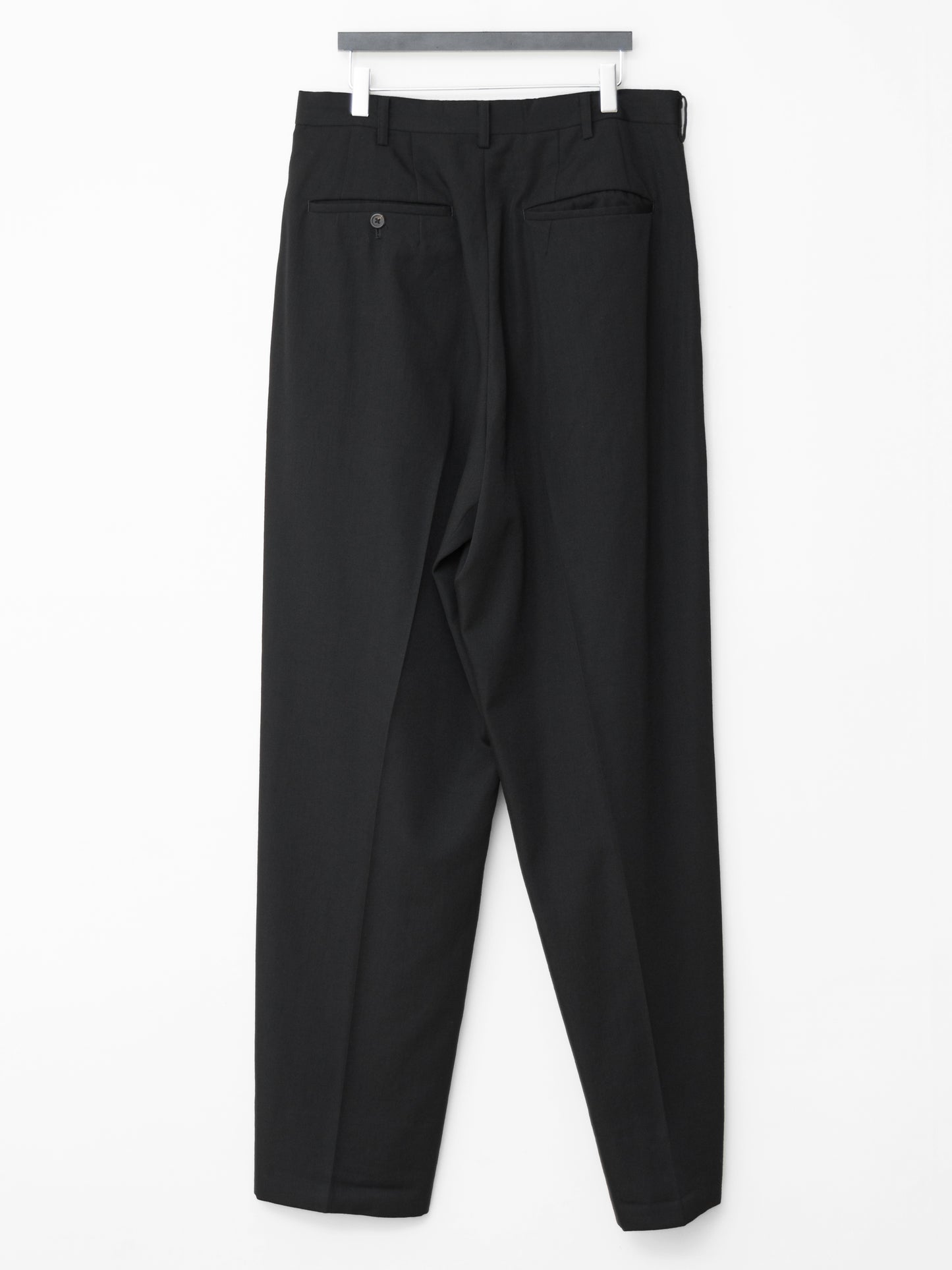 double pleat trousers black ∙ wool gabardine ∙ large