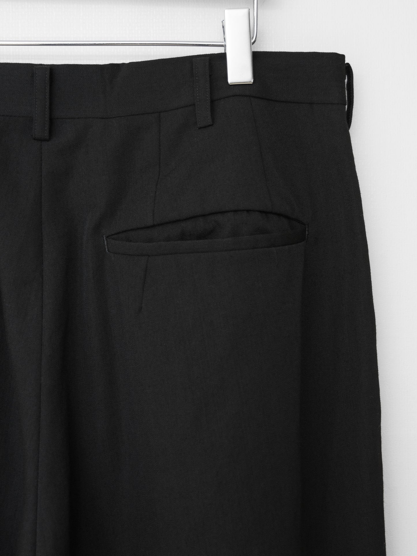 double pleat trousers black ∙ wool gabardine ∙ large