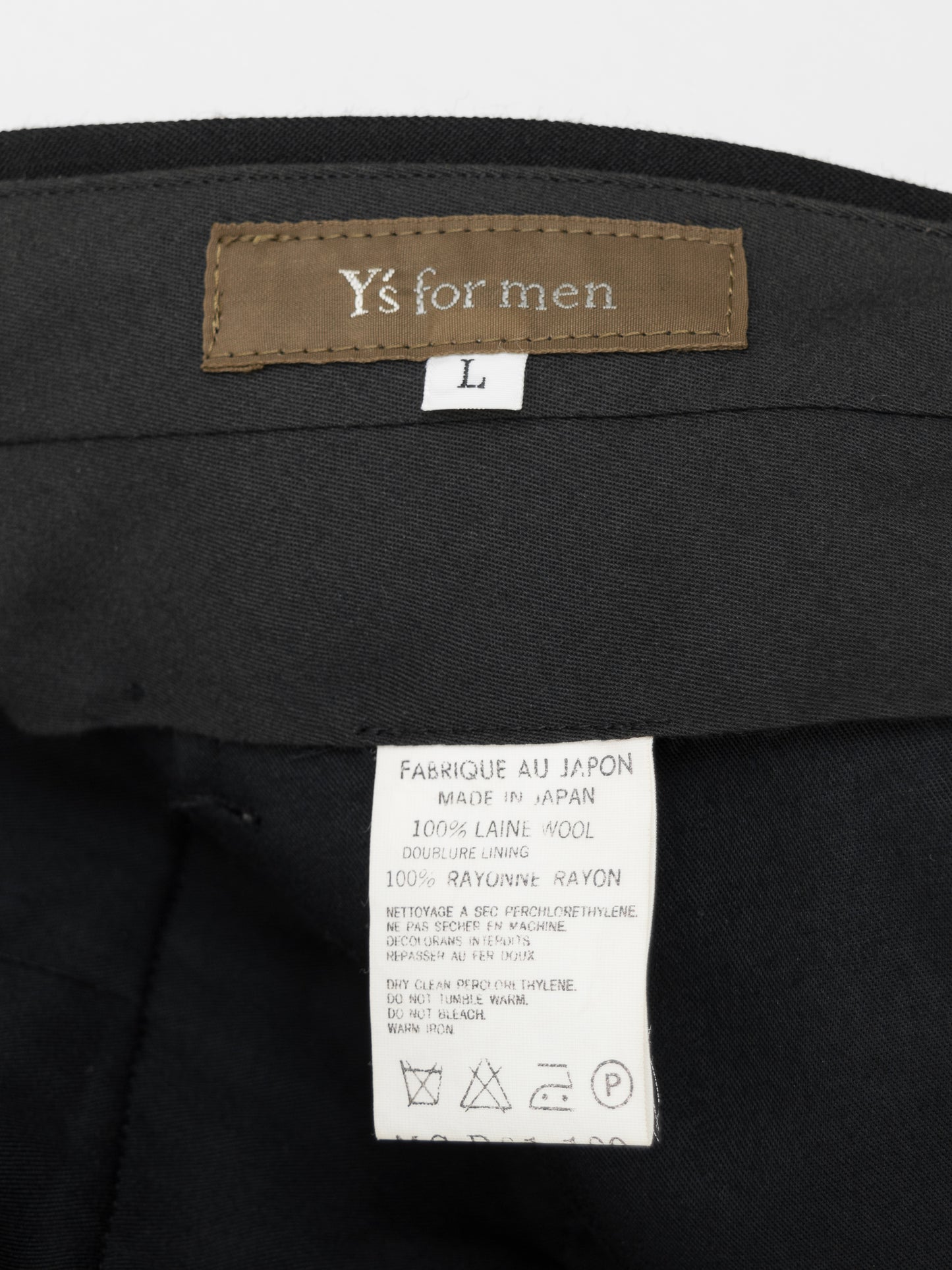 double pleat trousers black ∙ wool gabardine ∙ large