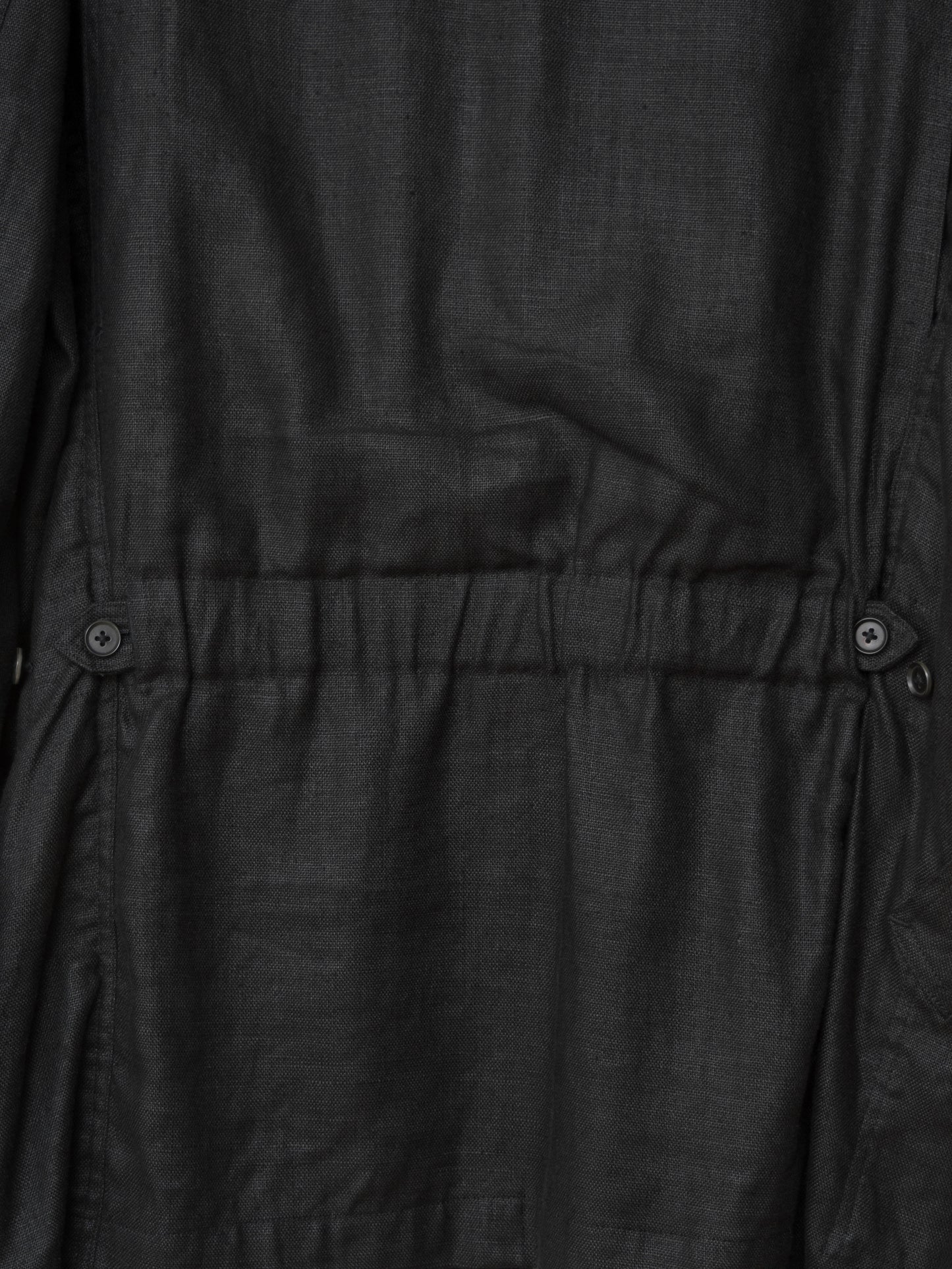 s/s 03 double zip field jacket black ∙ linen ∙ medium