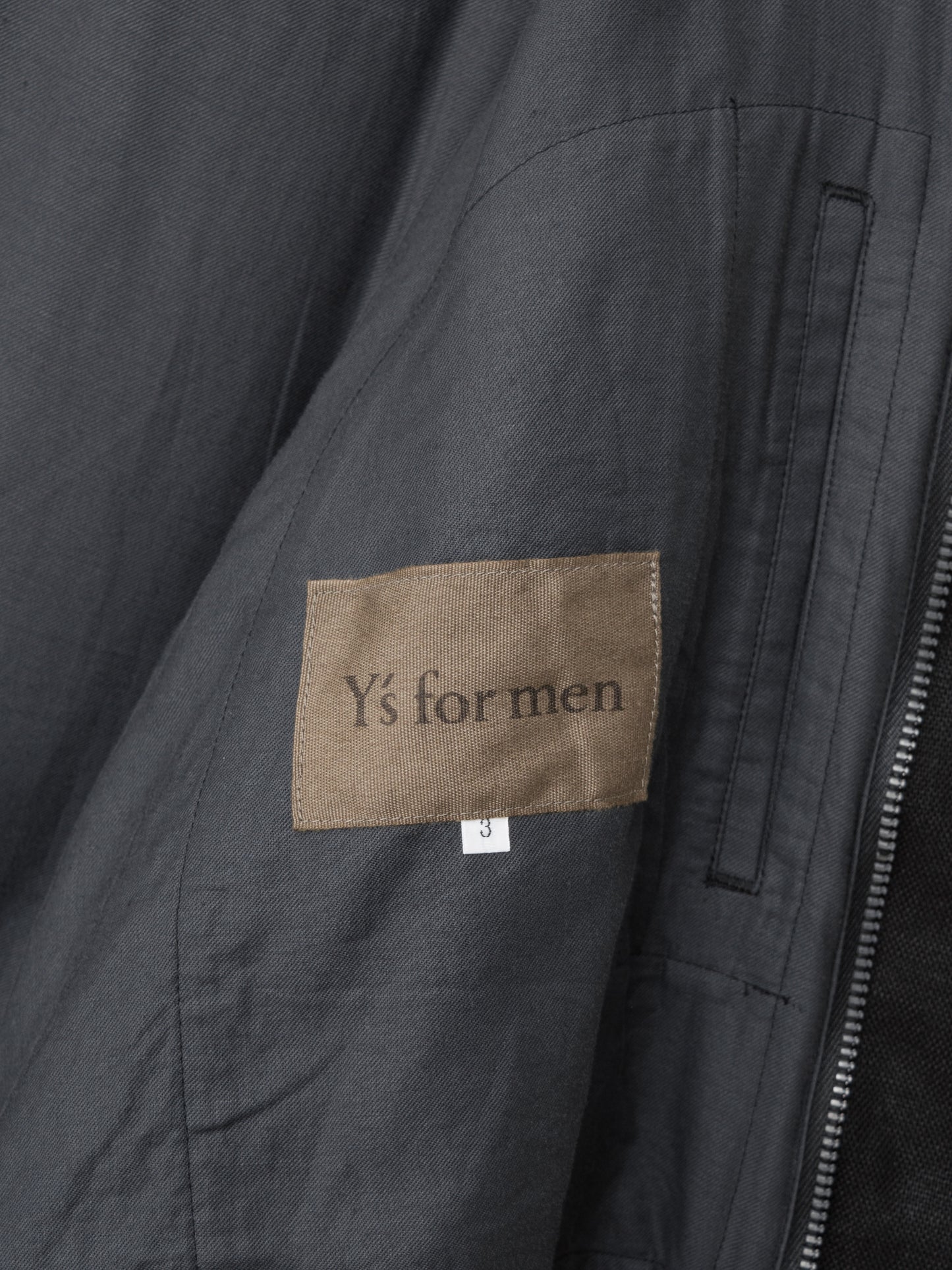 s/s 03 double zip field jacket black ∙ linen ∙ medium