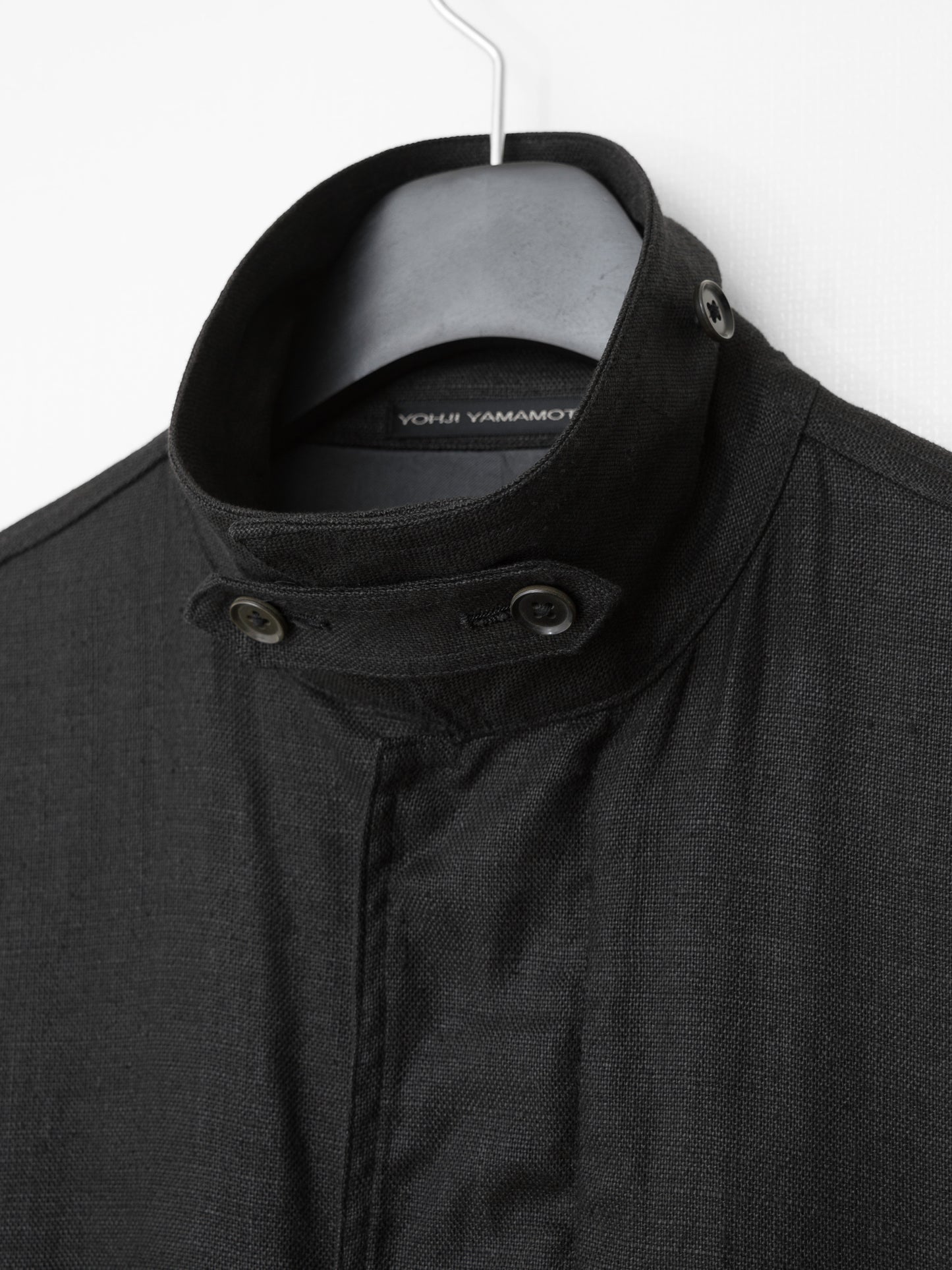 s/s 03 double zip field jacket black ∙ linen ∙ medium