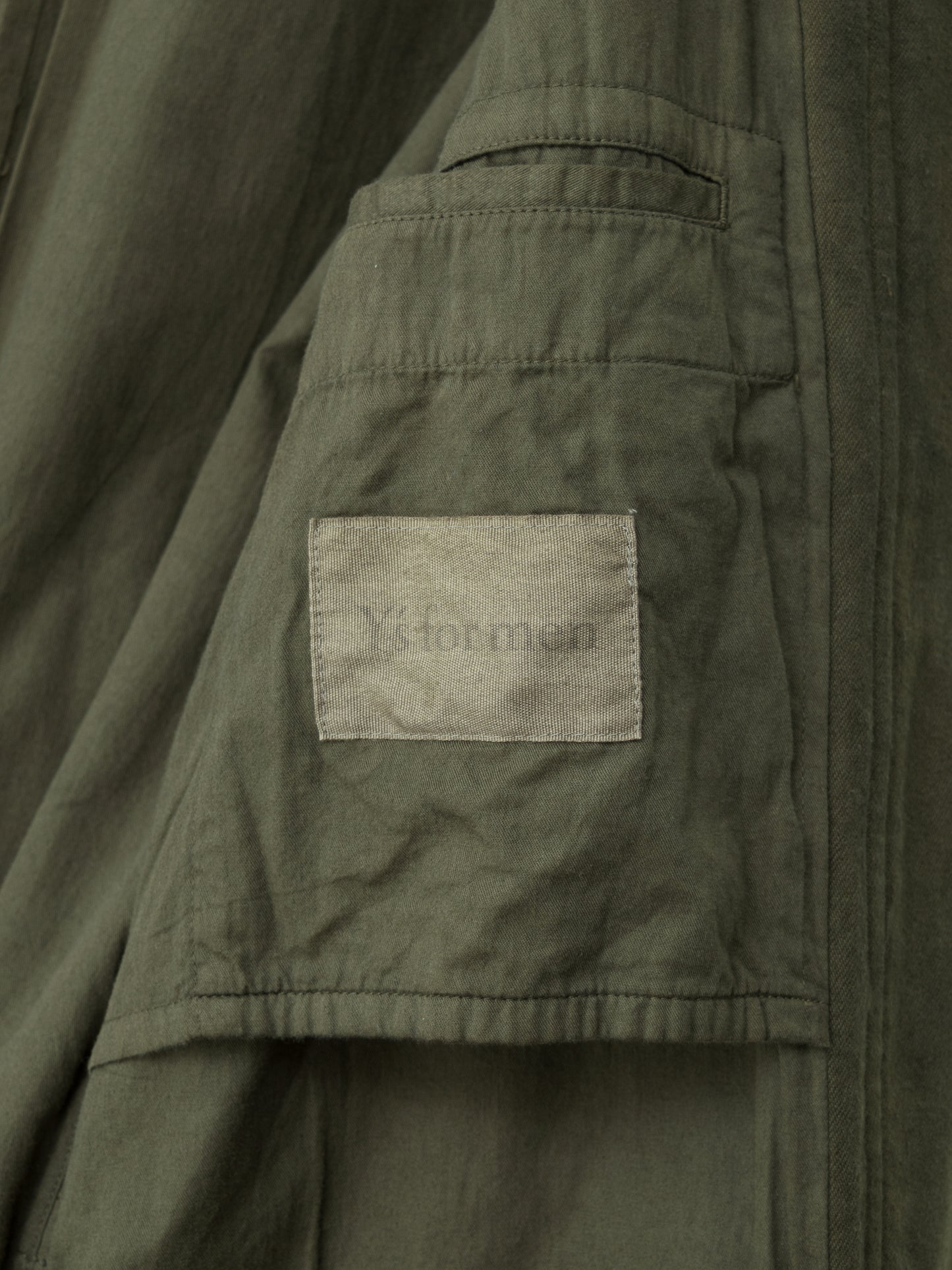 a/w 03 garment dyed motorcycle coat olive drab ∙ cotton ∙ large