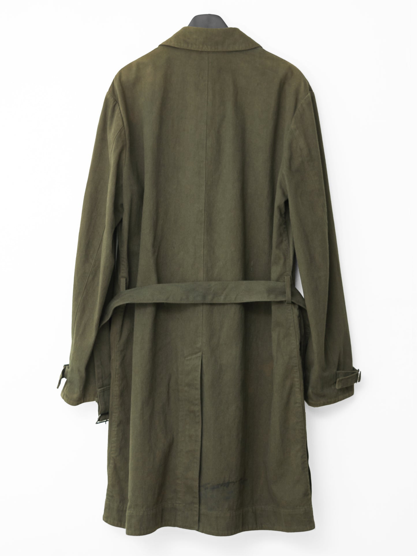 a/w 03 garment dyed motorcycle coat olive drab ∙ cotton ∙ large