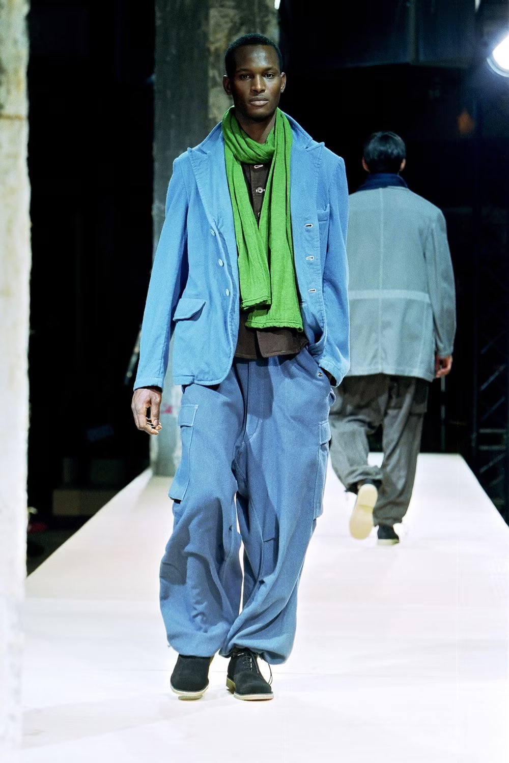 a/w 03 garment dyed tailored jacket ash ∙ wool ∙ small