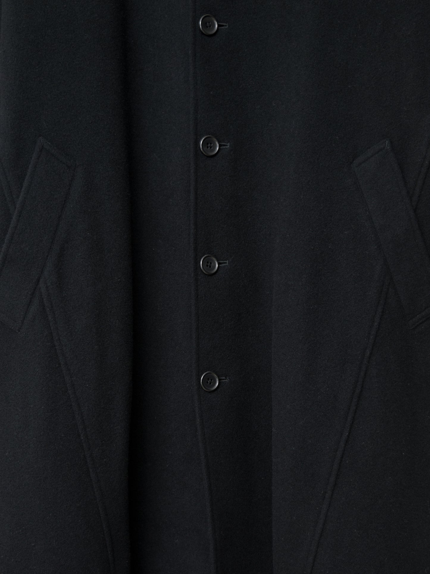 belted mac coat black ∙ wool nylon ∙ medium