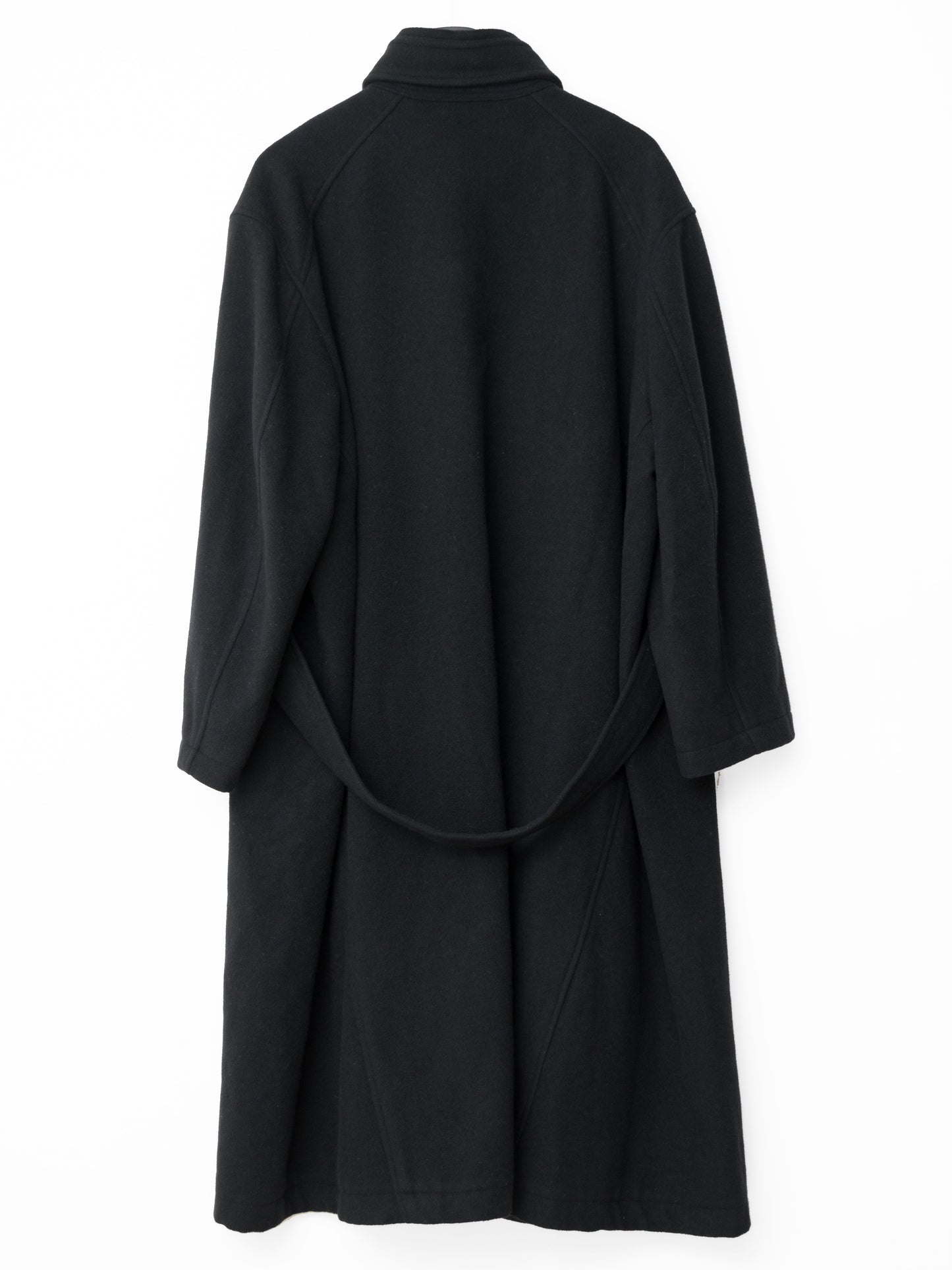 belted mac coat black ∙ wool nylon ∙ medium