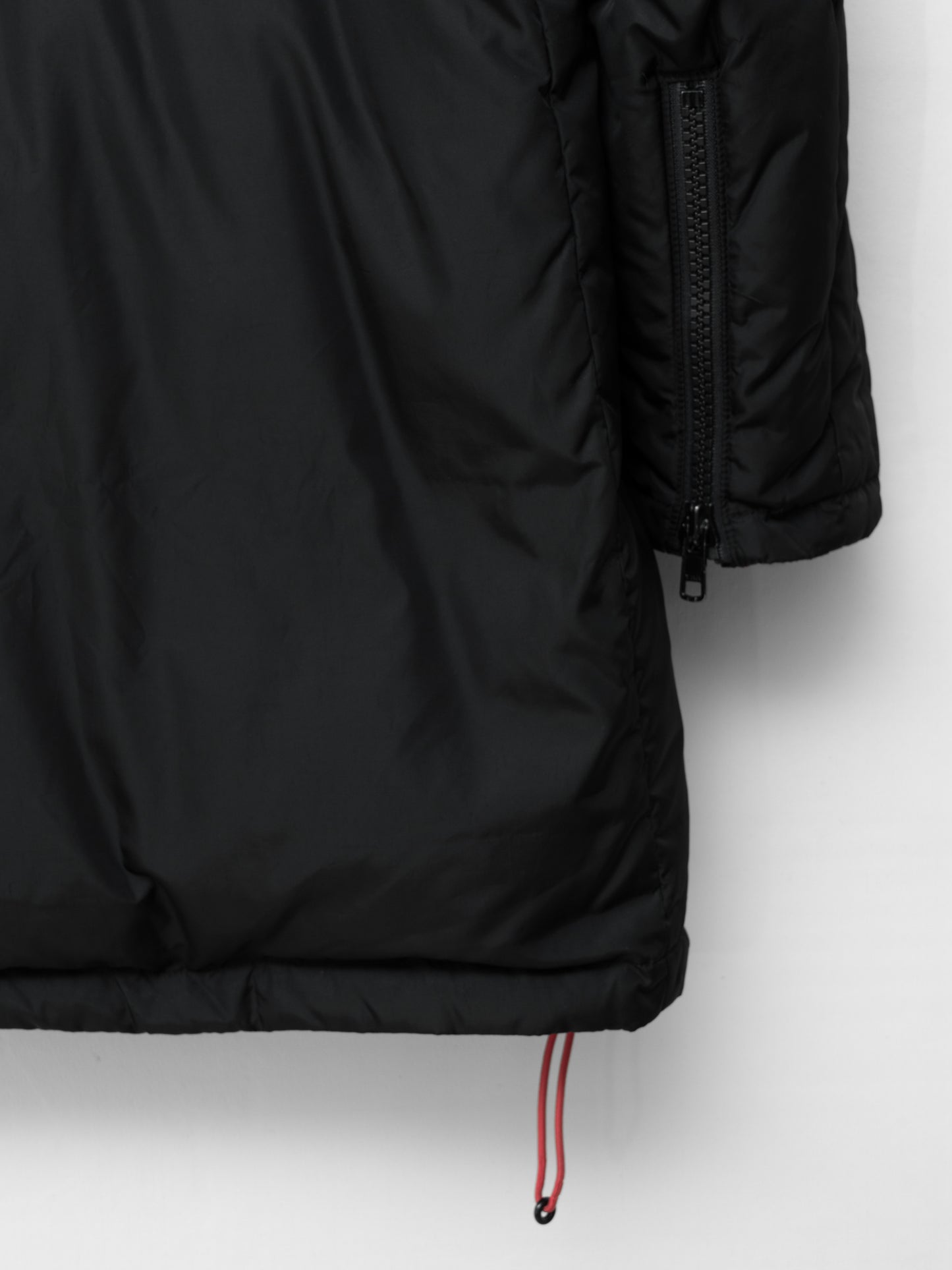 a/w 01 fleece collared down jacket black ∙ nylon ∙ large