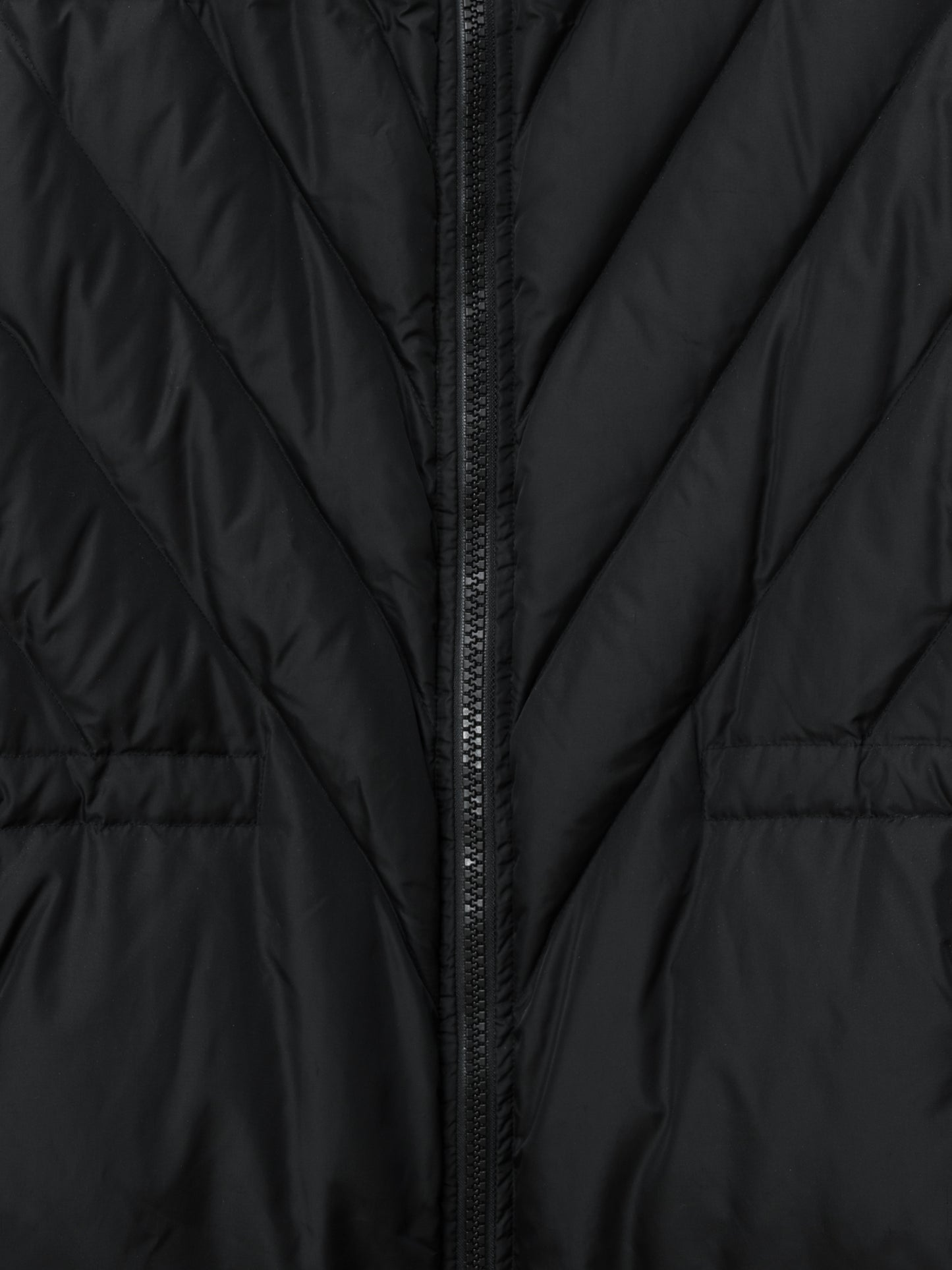 a/w 01 fleece collared down jacket black ∙ nylon ∙ large