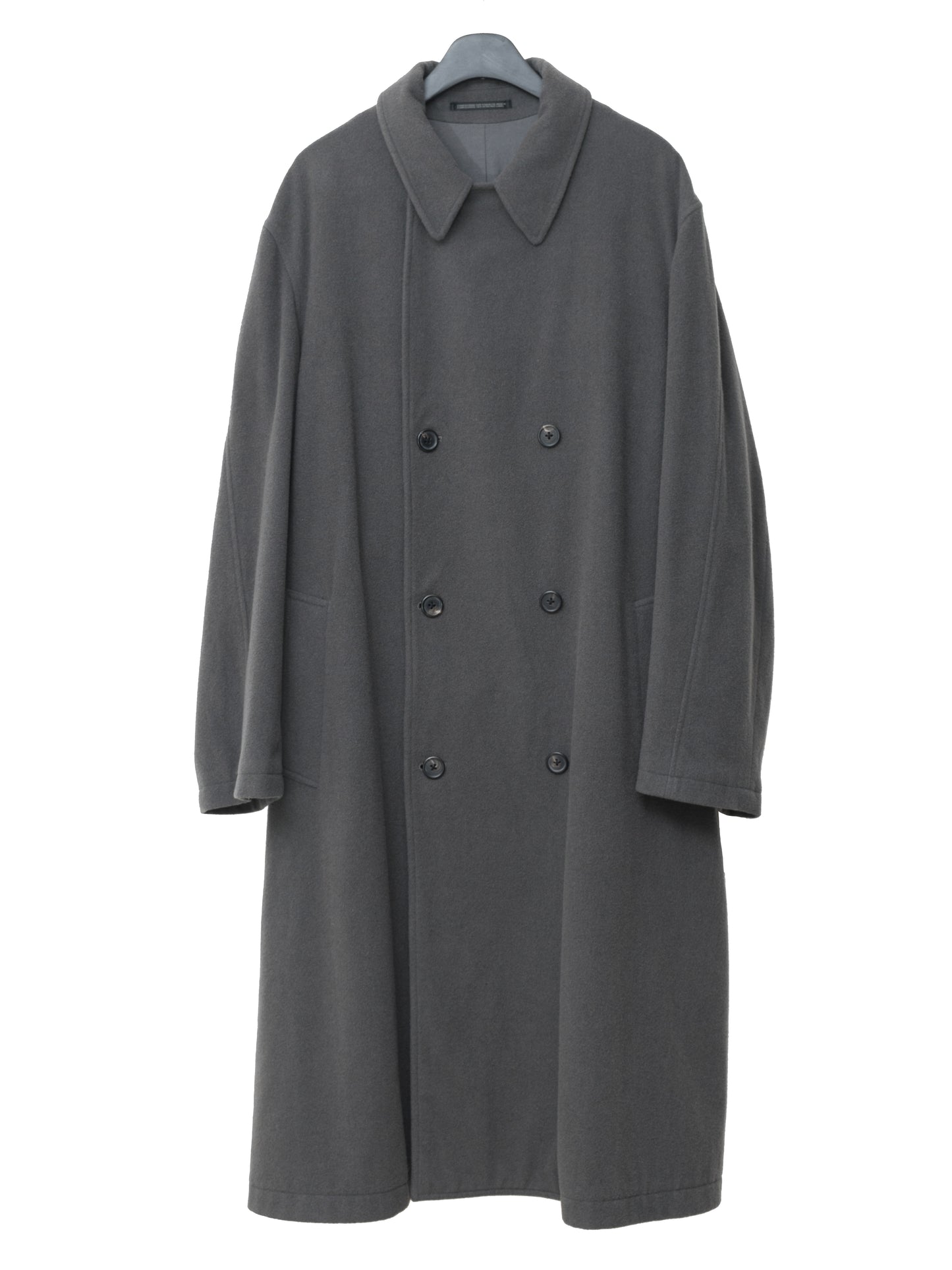 hooded tielocken coat pigeon grey ∙ melton wool nylon ∙ medium