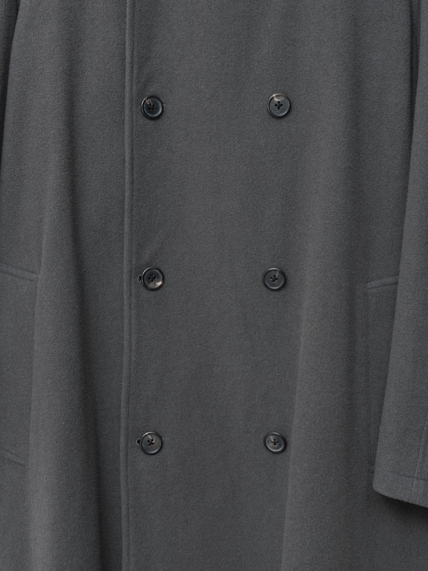 hooded tielocken coat pigeon grey ∙ melton wool nylon ∙ medium