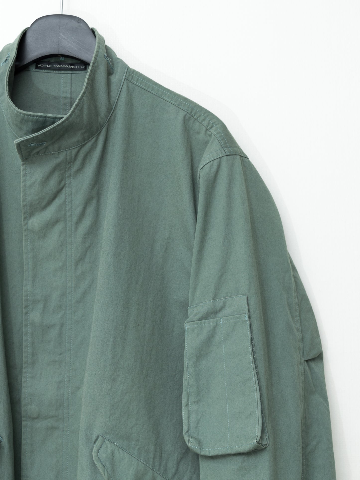 a/w 05 m-65 fishtail parka sage green ∙ poly cotton ∙ one size