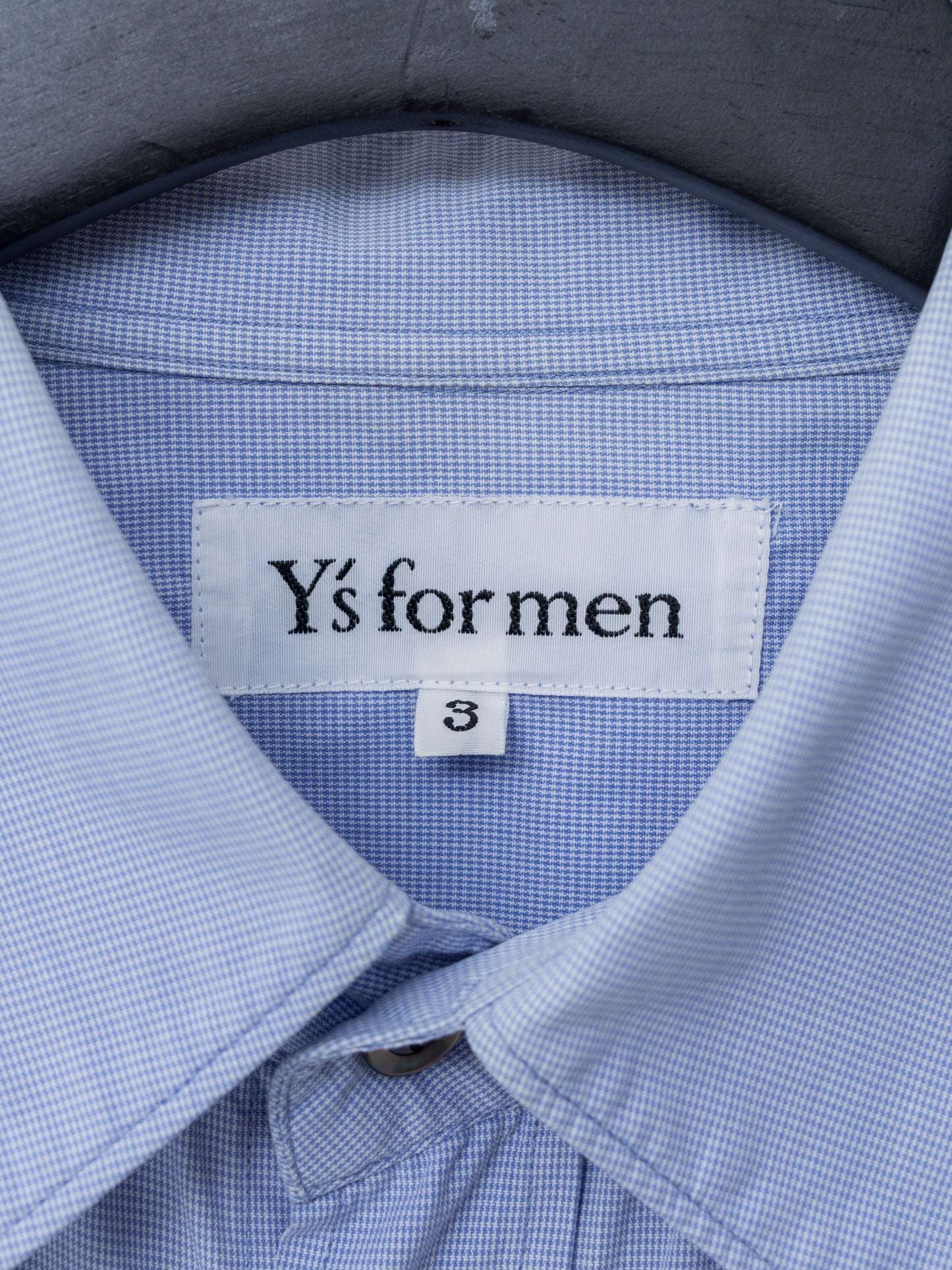 micro houndstooth shirt sax blue ∙ cotton ∙ medium