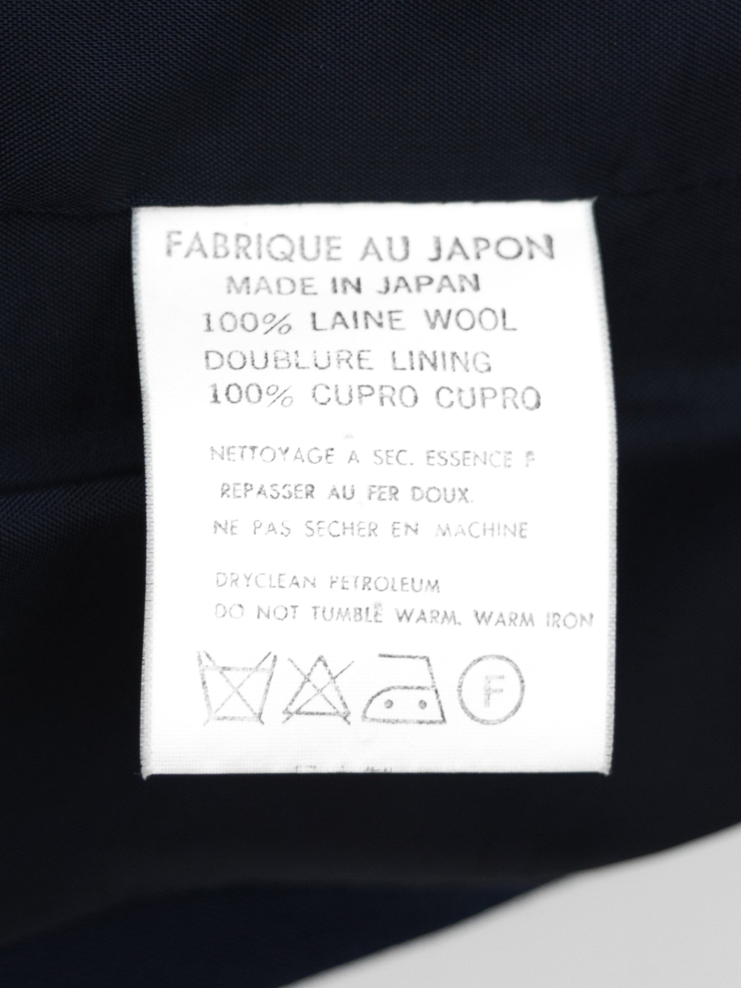 '80s half sleeve tailored jacket navy ∙ wool ∙ small