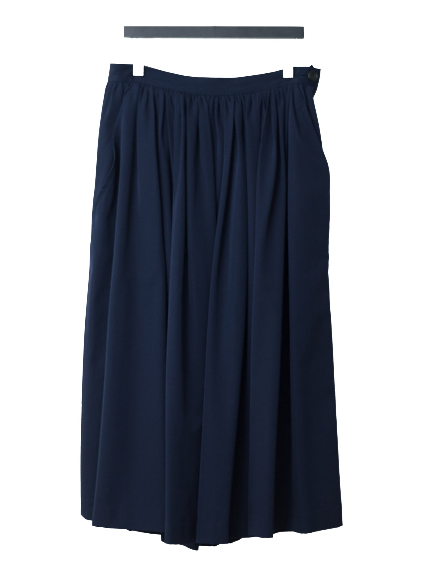 '80s pleated a-line skirt navy ∙ wool ∙ small