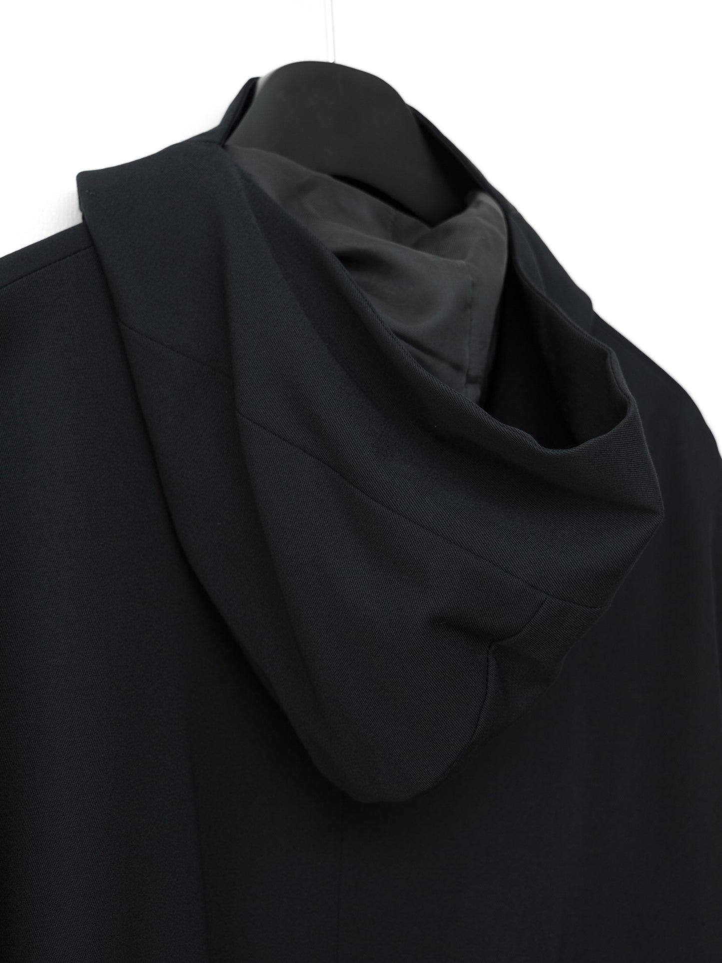 a/w 01 hooded sailor collar jacket black ∙ wool ∙ xsmall