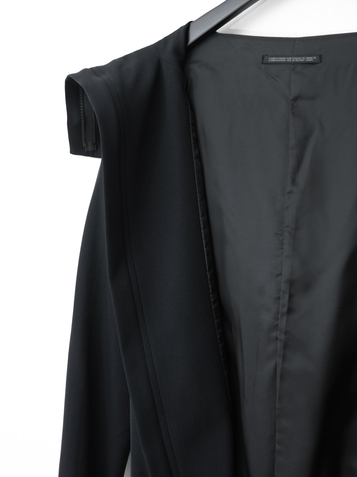 a/w 01 hooded sailor collar jacket black ∙ wool ∙ xsmall