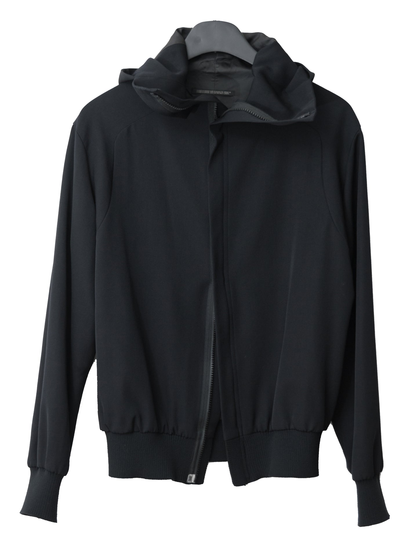 a/w 01 hooded sailor collar jacket black ∙ wool ∙ xsmall