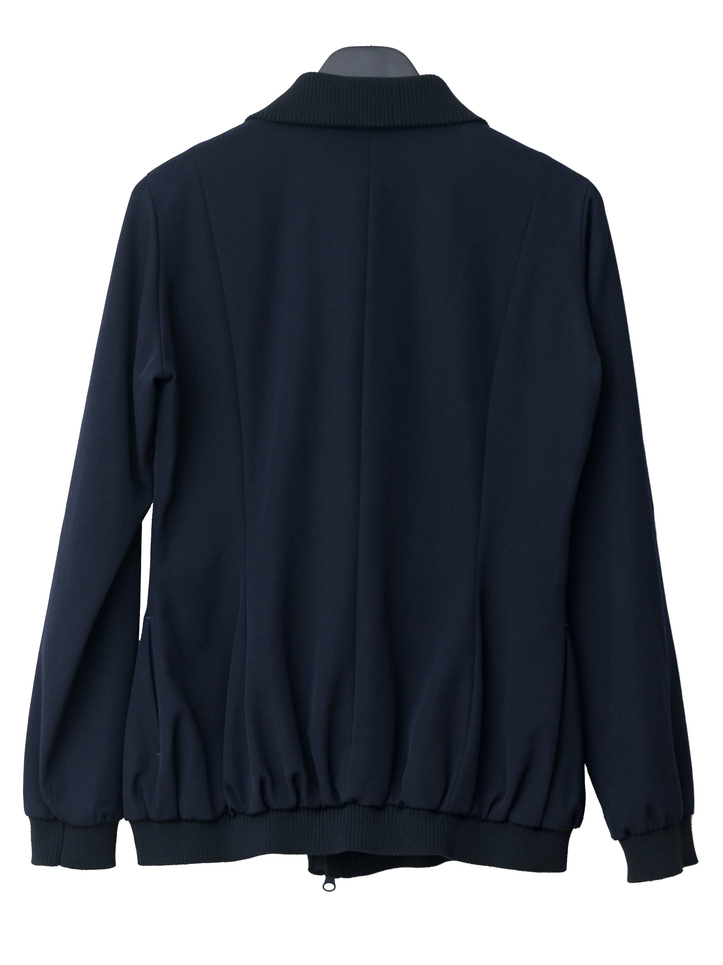 a/w 01 bloused zip front jacket navy ∙ wool ∙ xsmall