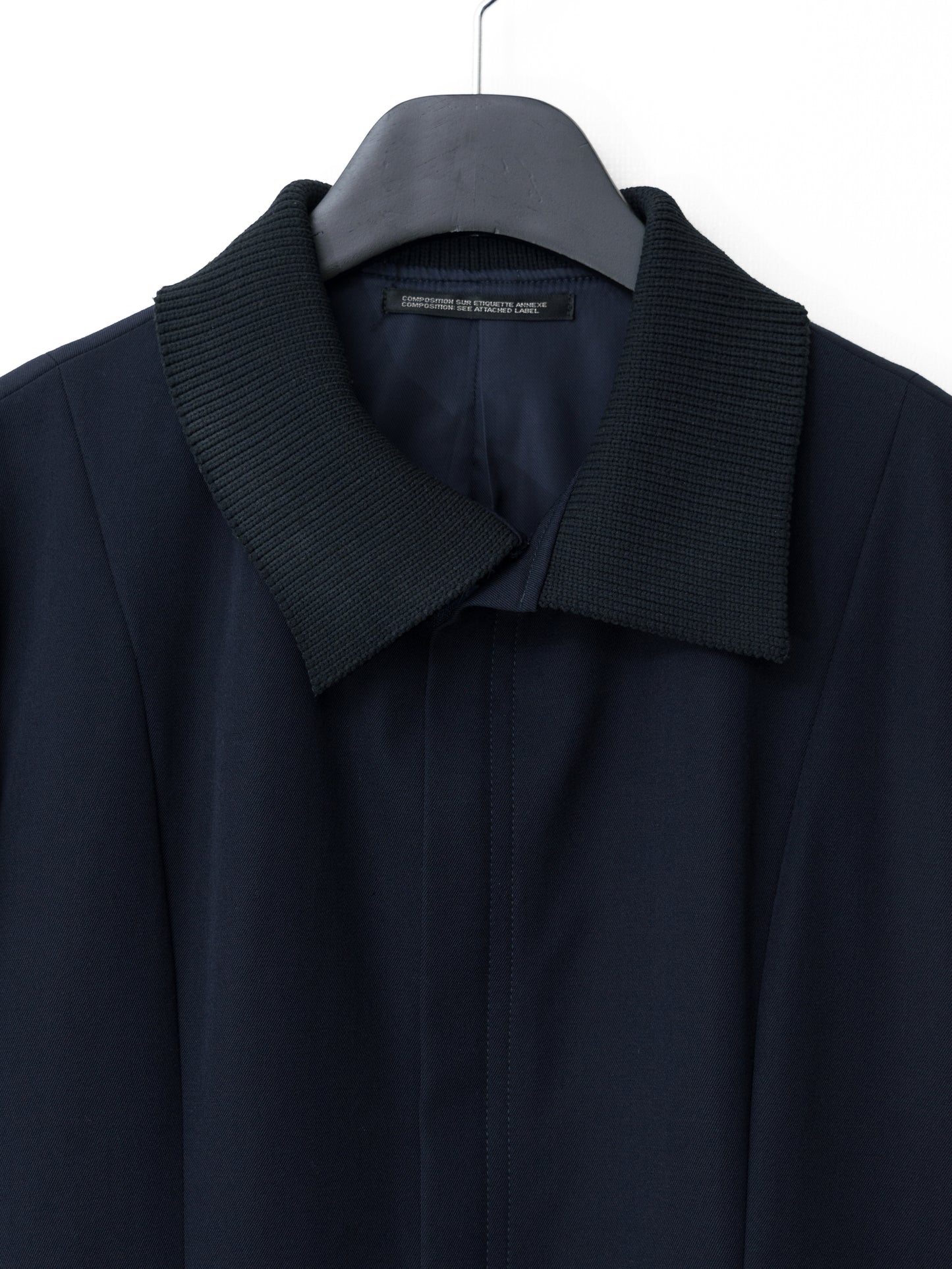 a/w 01 bloused zip front jacket navy ∙ wool ∙ xsmall