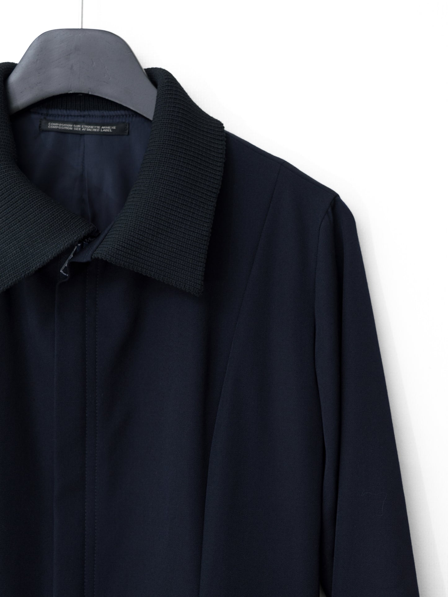 a/w 01 bloused zip front jacket navy ∙ wool ∙ xsmall