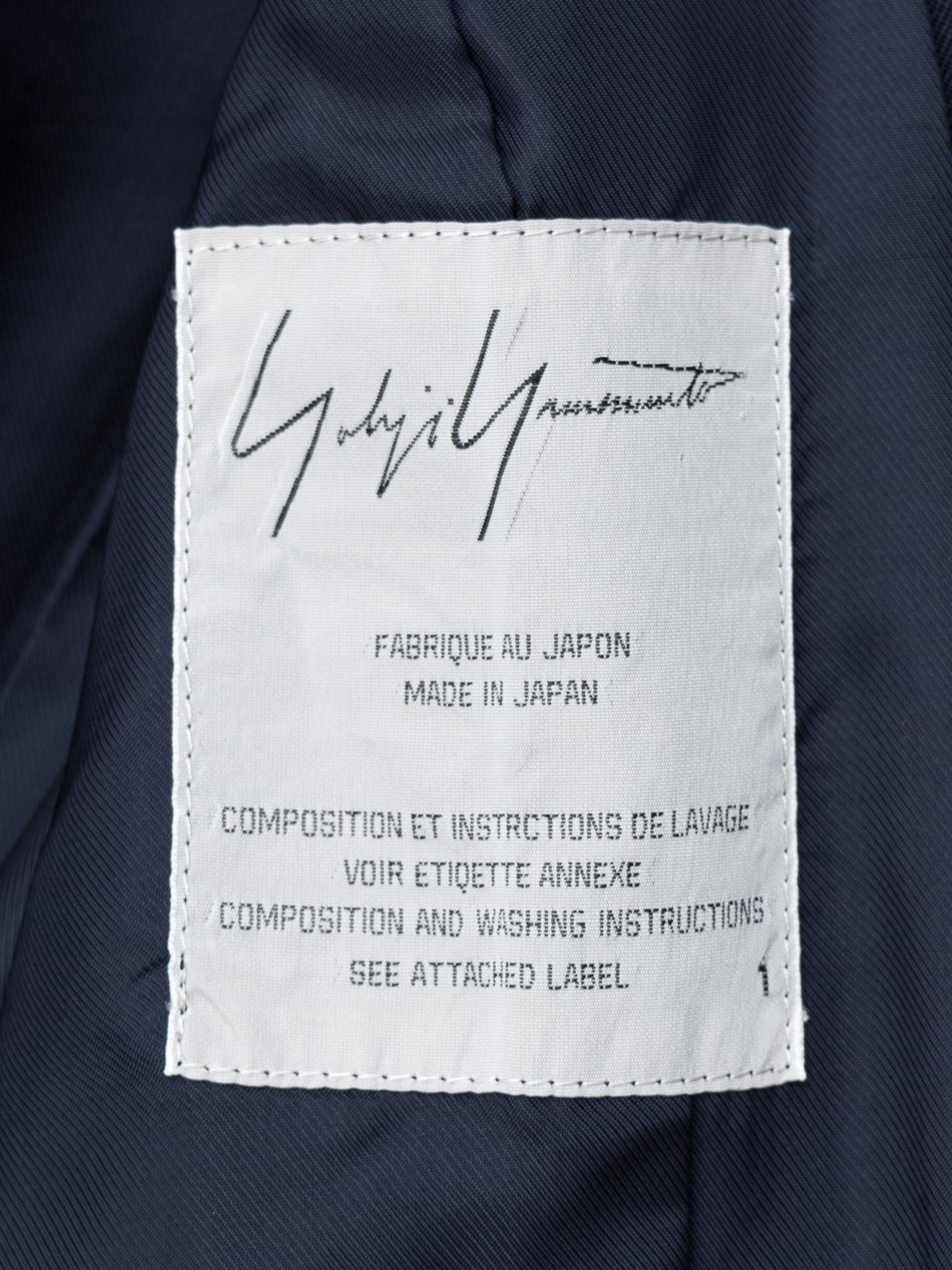 a/w 01 bloused zip front jacket navy ∙ wool ∙ xsmall