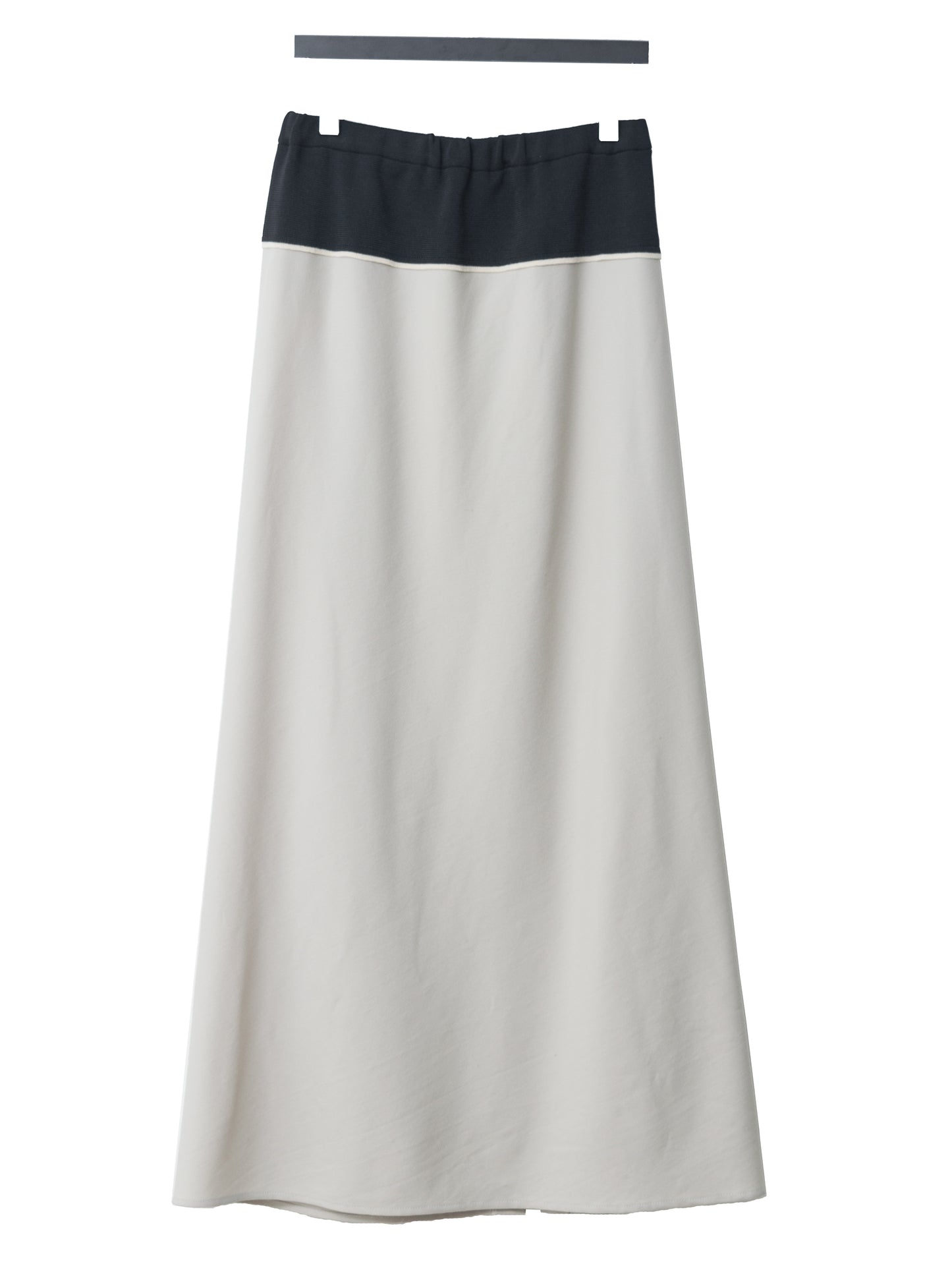 a/w 01 ribbed waist a-line skirt bone ∙ wool ∙ xsmall