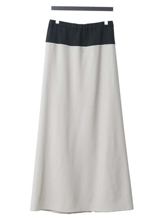 a/w 01 ribbed waist a-line skirt bone ∙ wool ∙ xsmall