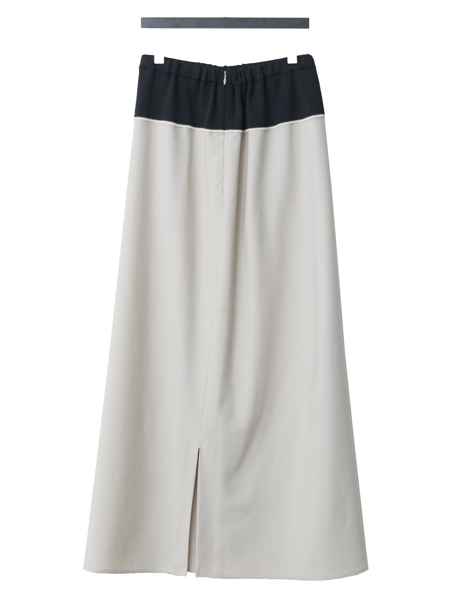a/w 01 ribbed waist a-line skirt bone ∙ wool ∙ xsmall
