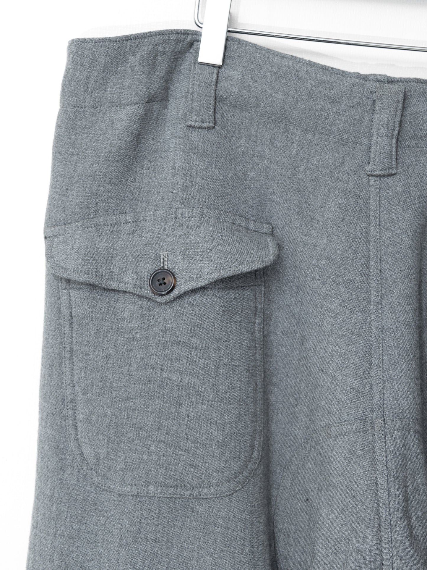 brushed back trousers grey ∙ wool rayon nylon ∙ medium