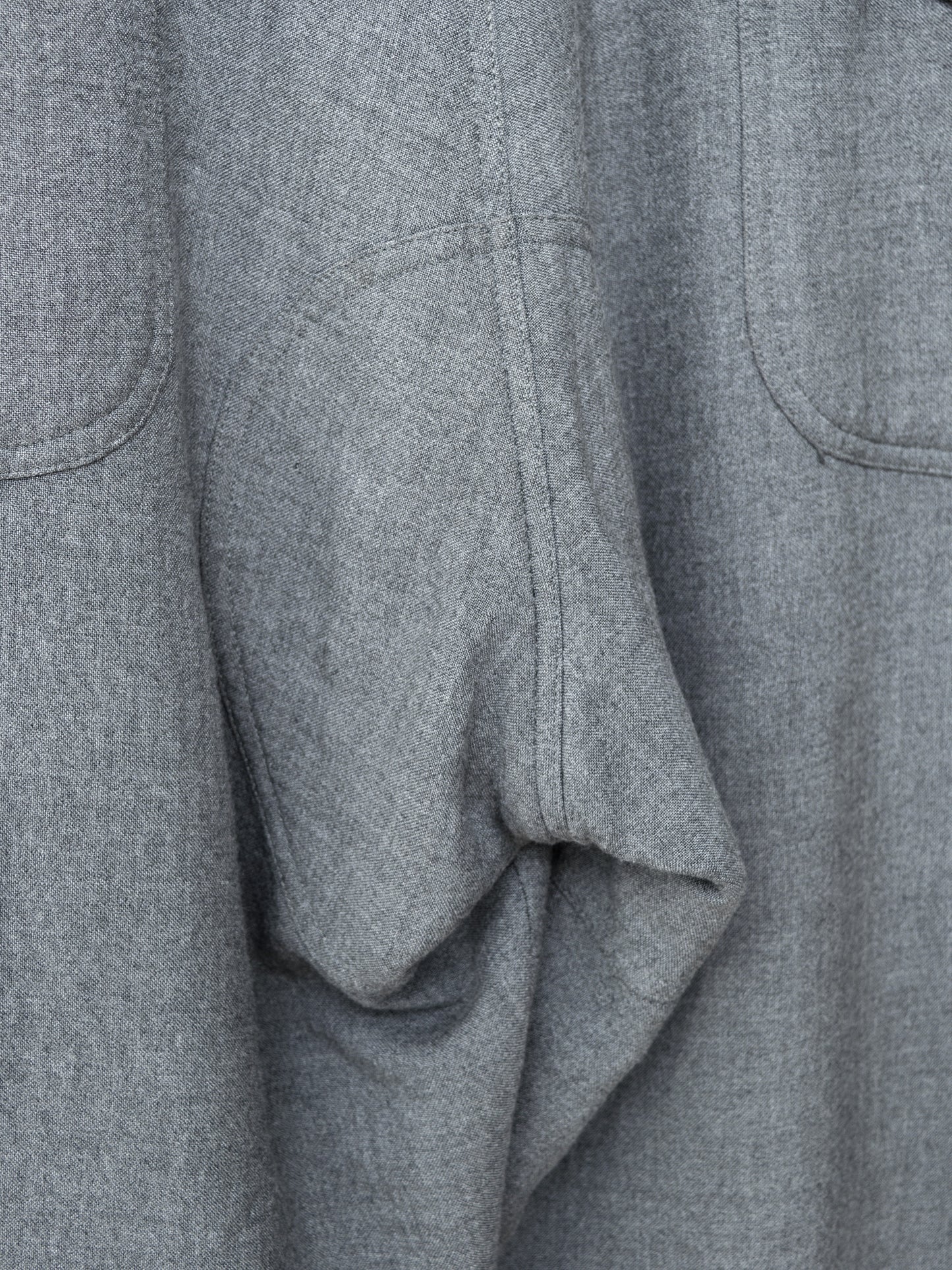 brushed back trousers grey ∙ wool rayon nylon ∙ medium