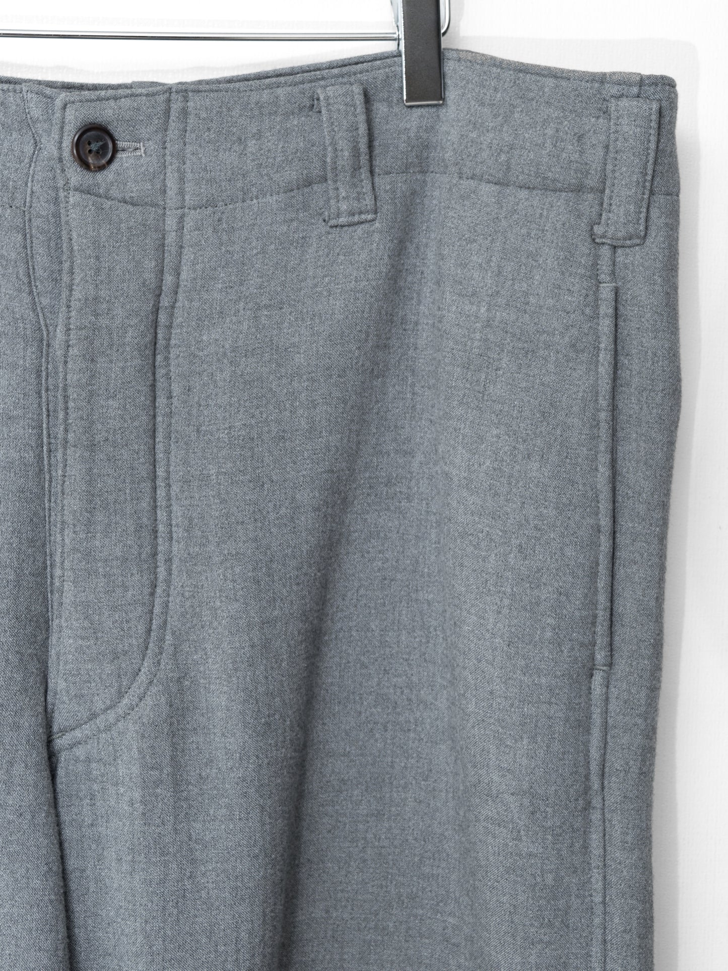 brushed back trousers grey ∙ wool rayon nylon ∙ medium