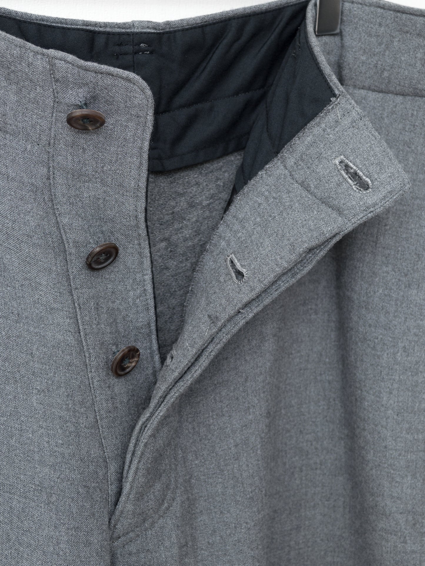 brushed back trousers grey ∙ wool rayon nylon ∙ medium