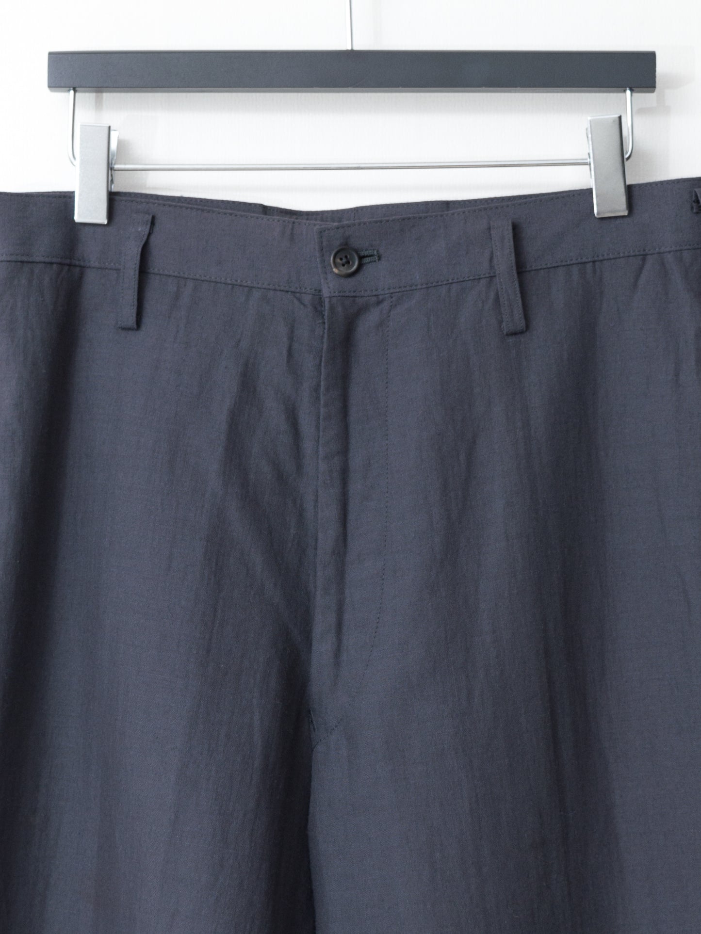 high waisted flat front trousers shadow ∙ linen nylon ∙ small
