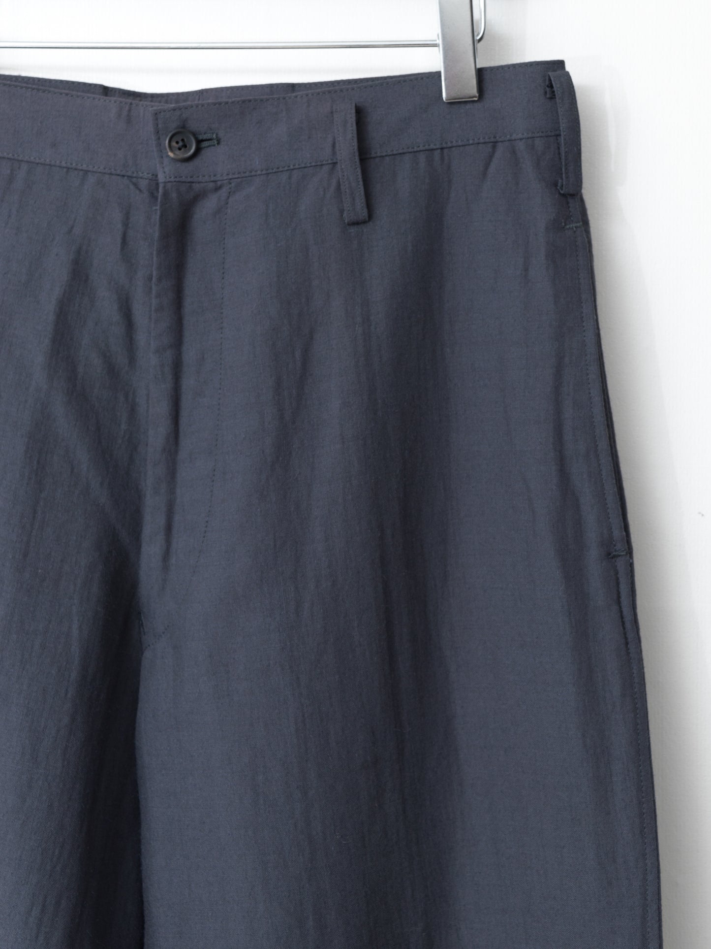 high waisted flat front trousers shadow ∙ linen nylon ∙ small