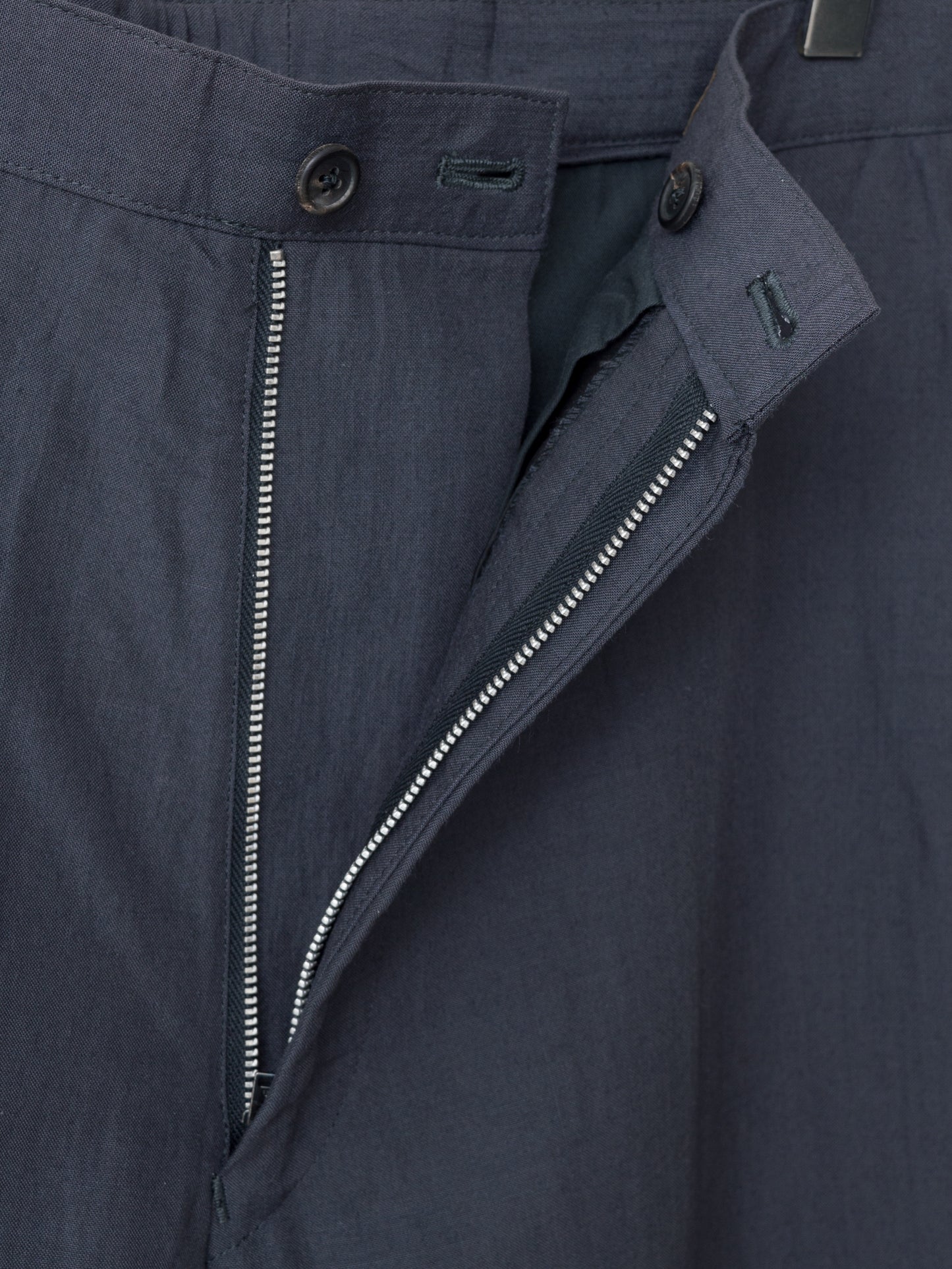 high waisted flat front trousers shadow ∙ linen nylon ∙ small