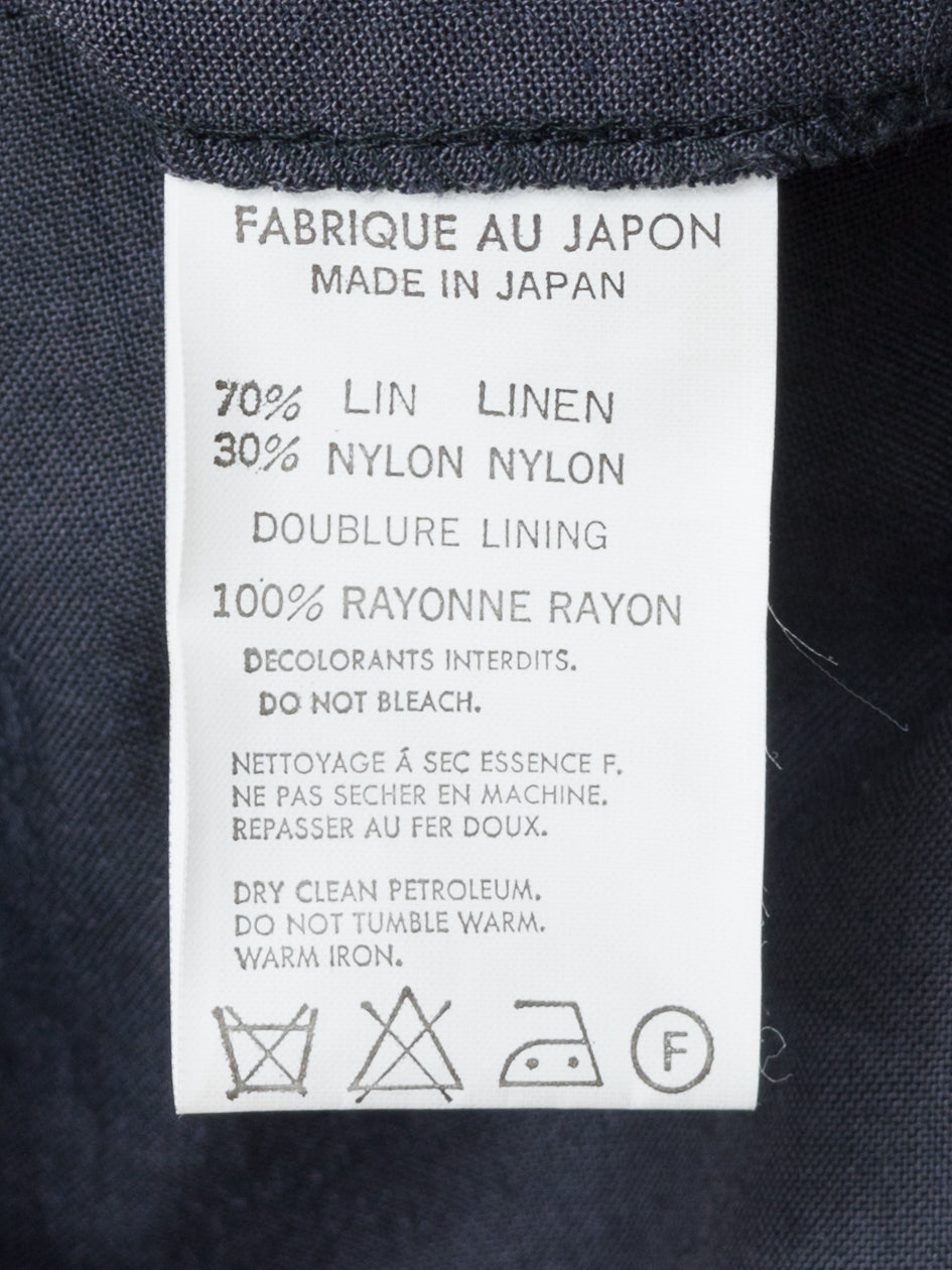 high waisted flat front trousers shadow ∙ linen nylon ∙ small