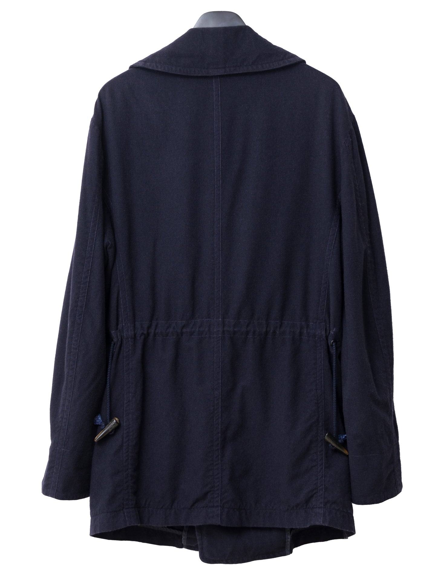 a/w 09 garment dyed military toggle jacket navy ∙ wool nylon ∙ medium