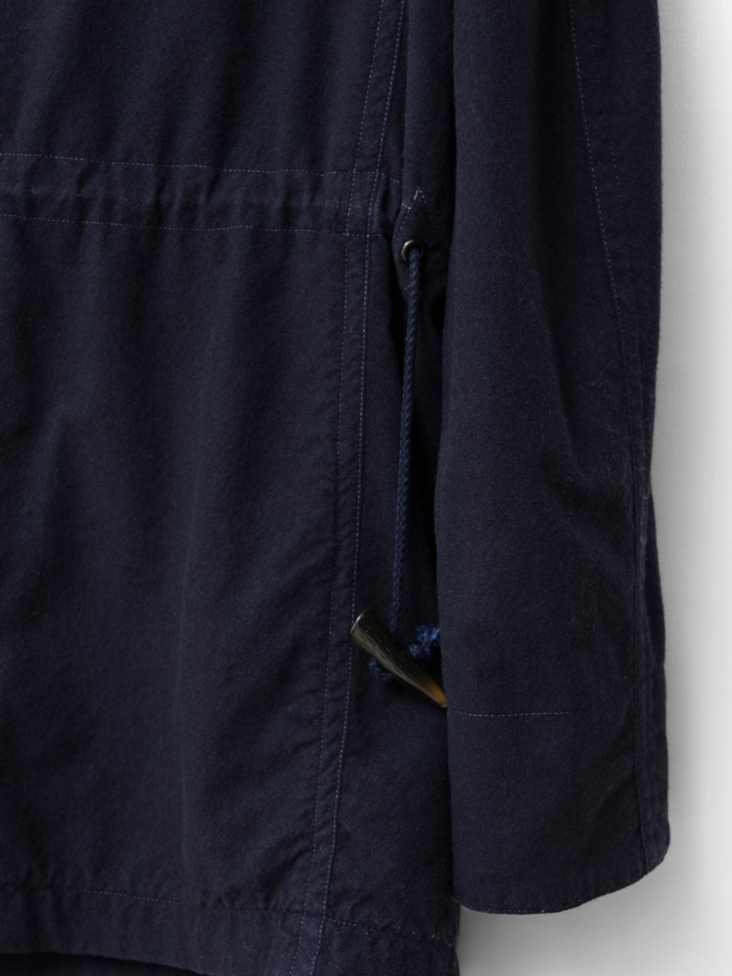 a/w 09 garment dyed military toggle jacket navy ∙ wool nylon ∙ medium