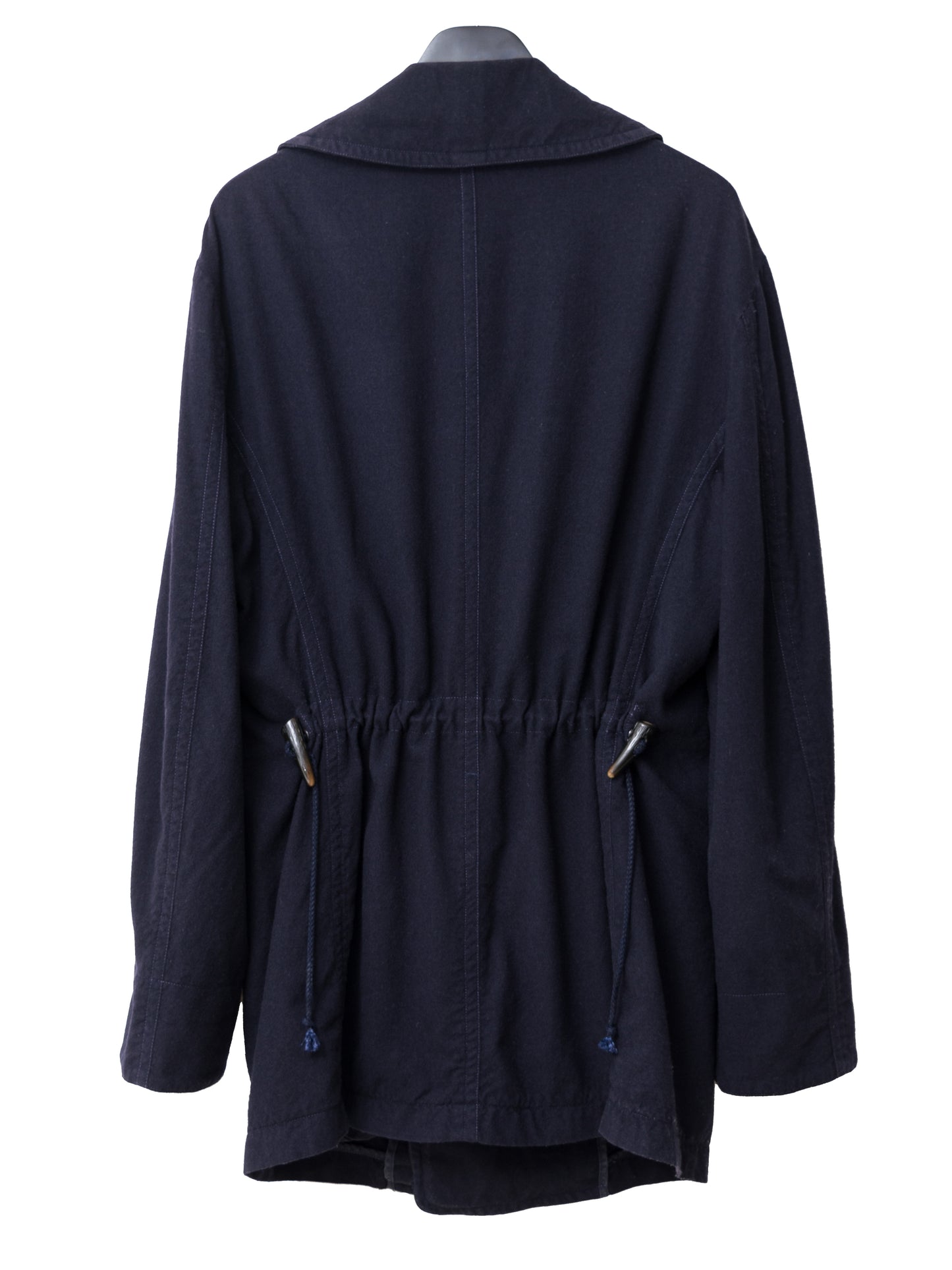 a/w 09 garment dyed military toggle jacket navy ∙ wool nylon ∙ medium