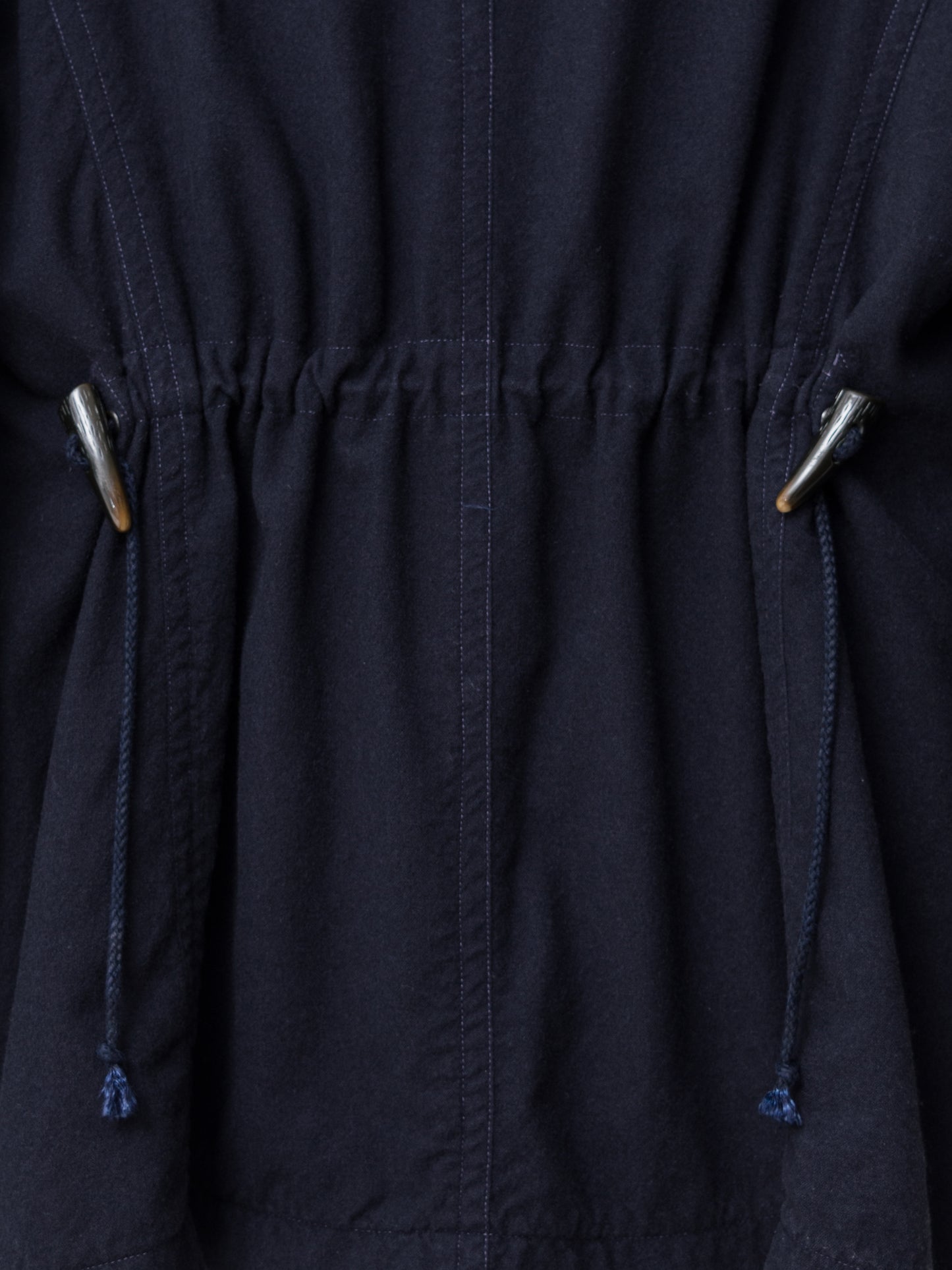 a/w 09 garment dyed military toggle jacket navy ∙ wool nylon ∙ medium