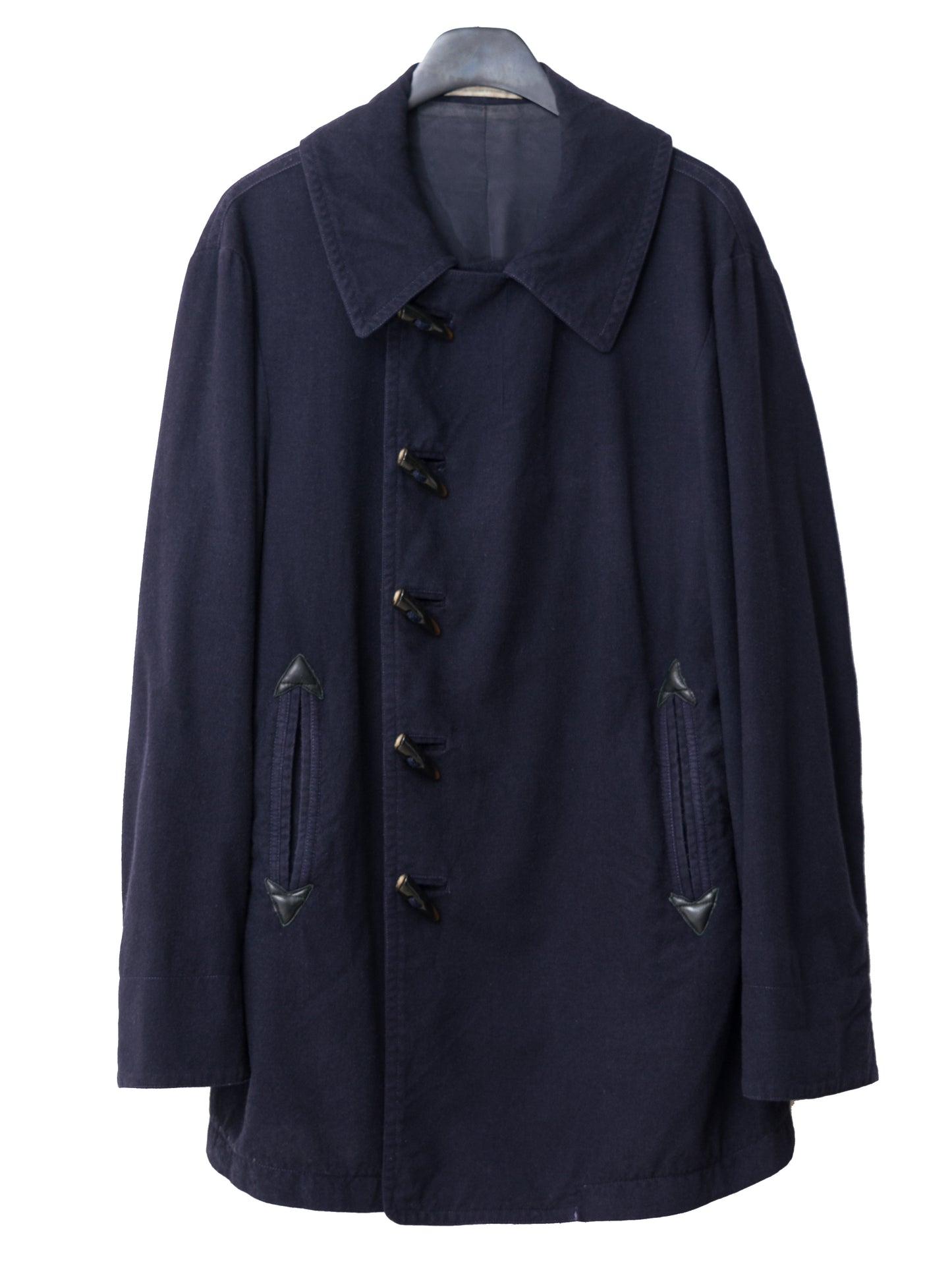 a/w 09 garment dyed military toggle jacket navy ∙ wool nylon ∙ medium