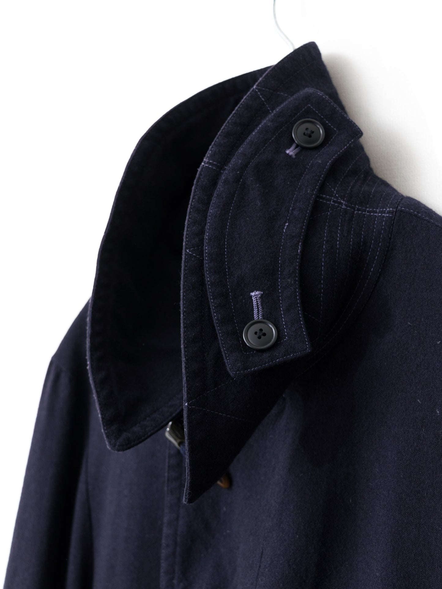 a/w 09 garment dyed military toggle jacket navy ∙ wool nylon ∙ medium