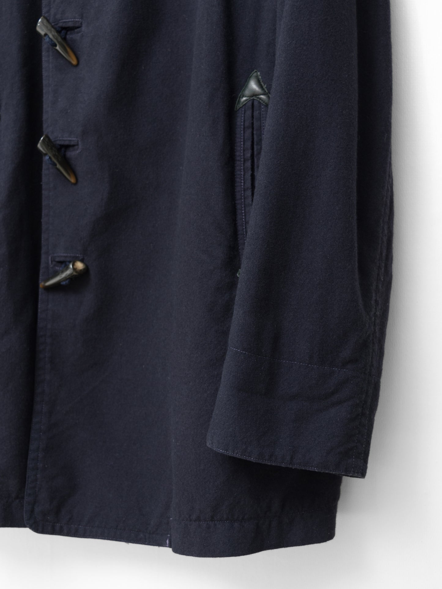 a/w 09 garment dyed military toggle jacket navy ∙ wool nylon ∙ medium