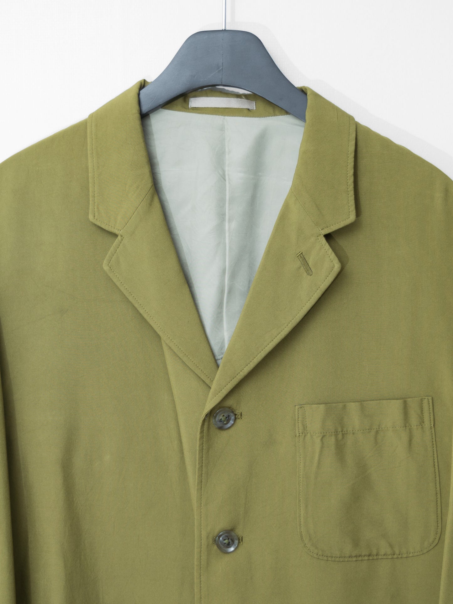 patch pocket tailored jacket gold moss ∙ silk ∙ large